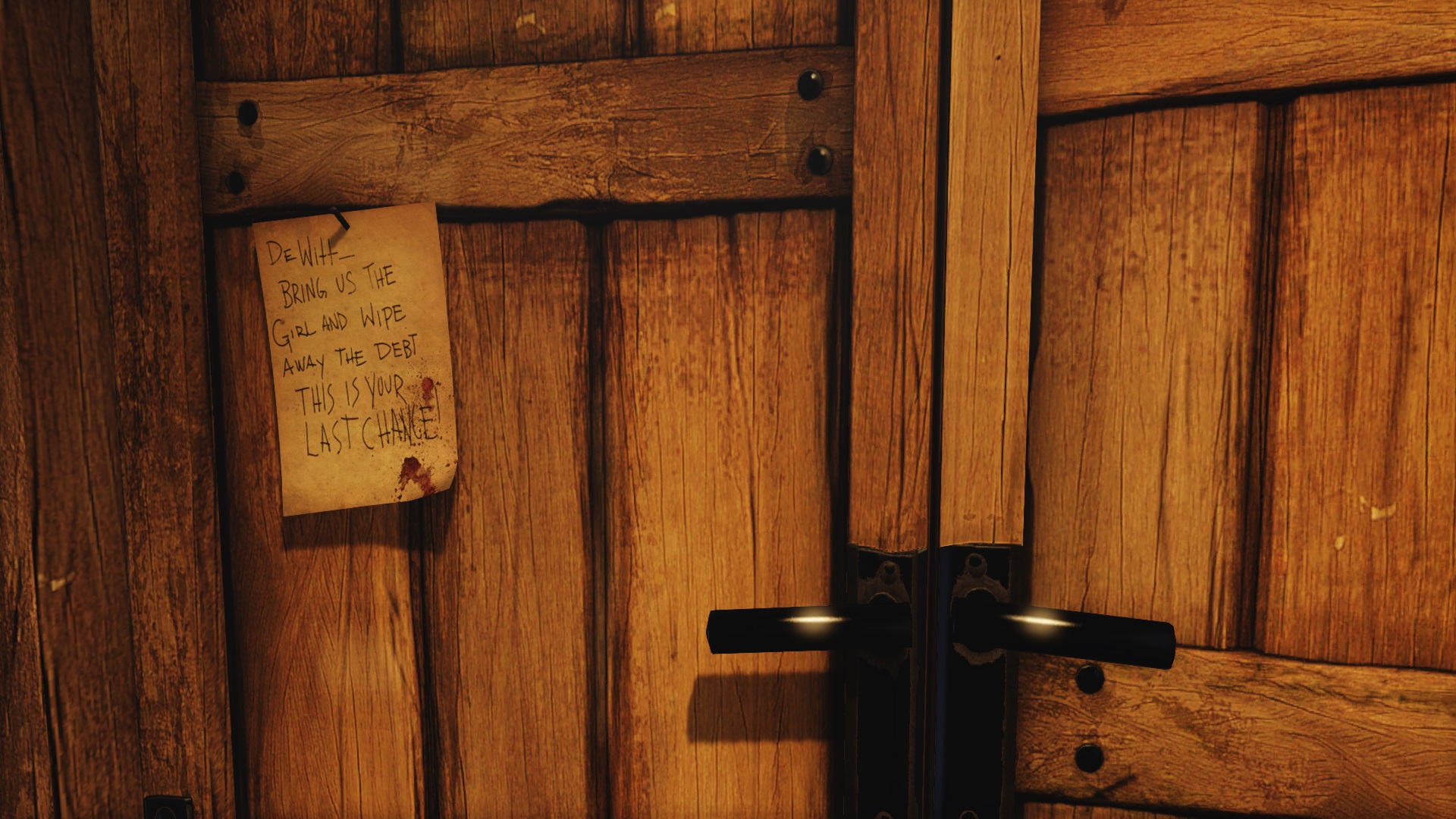 Bioshock Bioshock Infinite Door Note Wood text dark wallpaperx1080