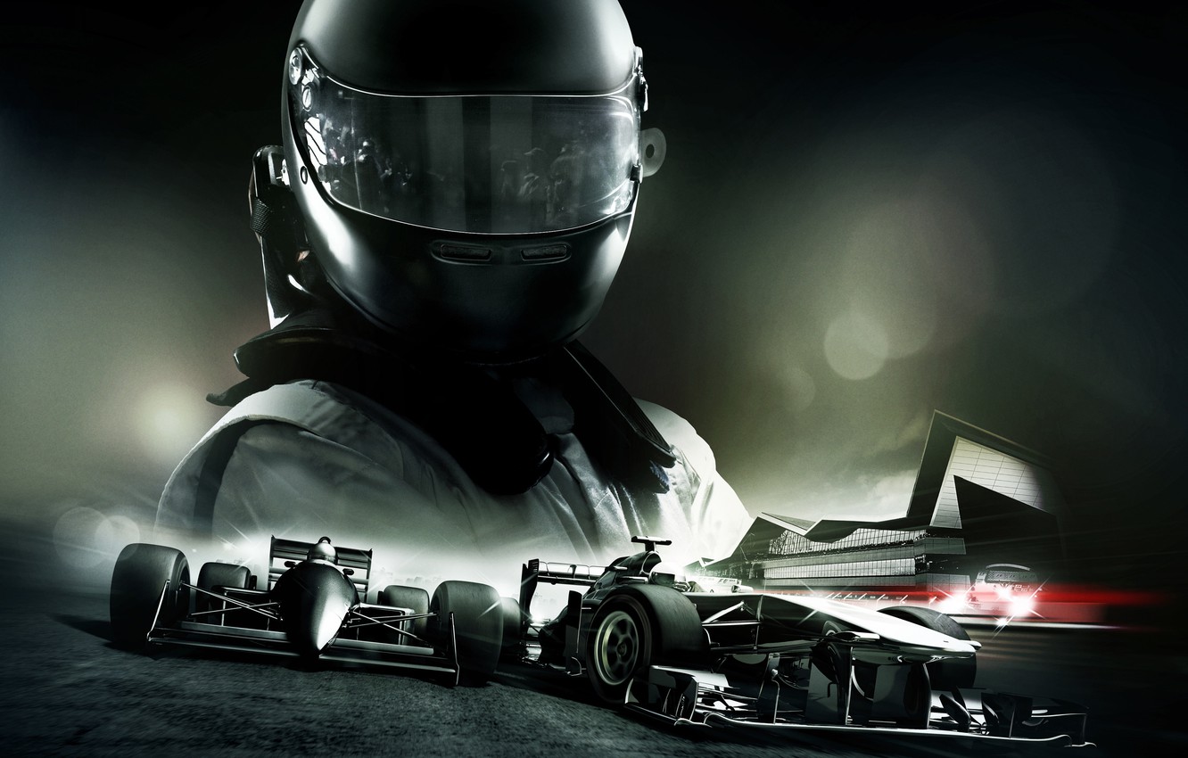 Wallpaper machine, track, helmet, track, racer, cars, Codemasters Racing Studios, F1 - for desktop, section игры