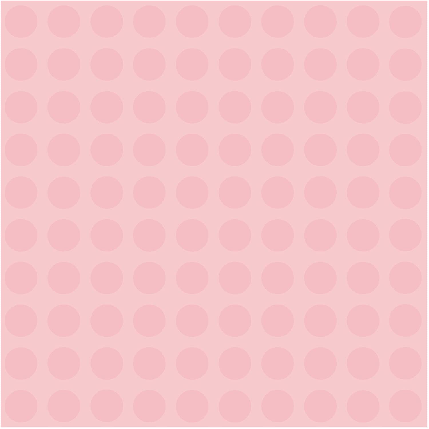 York Wallcoverings Girl Power 2 Dots 8 X 10 Wallpaper Memo Sample Light Pink Background Pinks