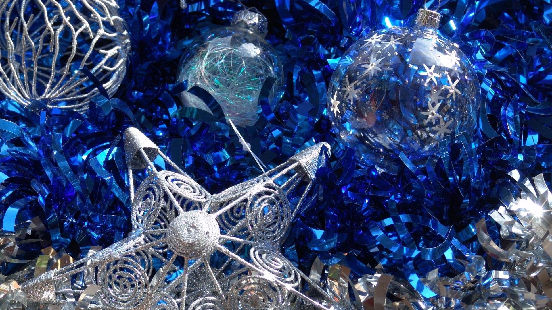 Blue and silver Christmas ornaments wallpaper. Blue christmas decor, Silver christmas ornaments, Christmas colors