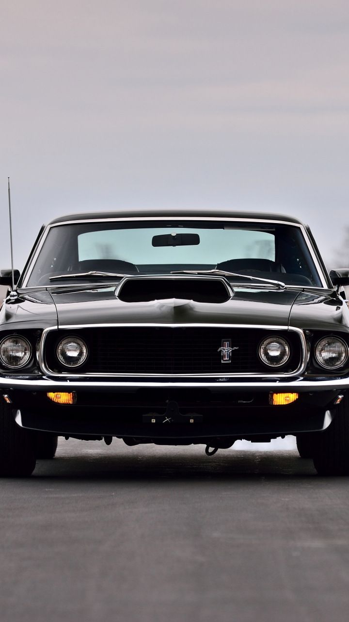 Ford Mustang Boss 429 Fastback, 1969, muscle car, 720x1280 wallpapers