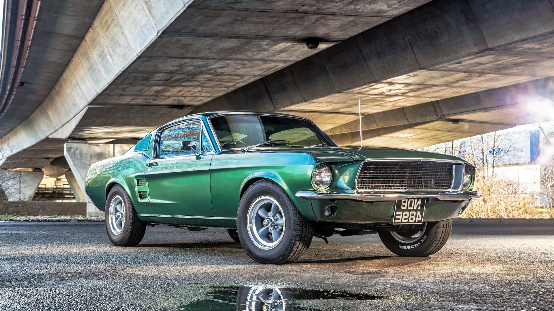 Desktop wallpapers green, muscle car, ford mustang, classic, hd image, picture, background, 73bb58