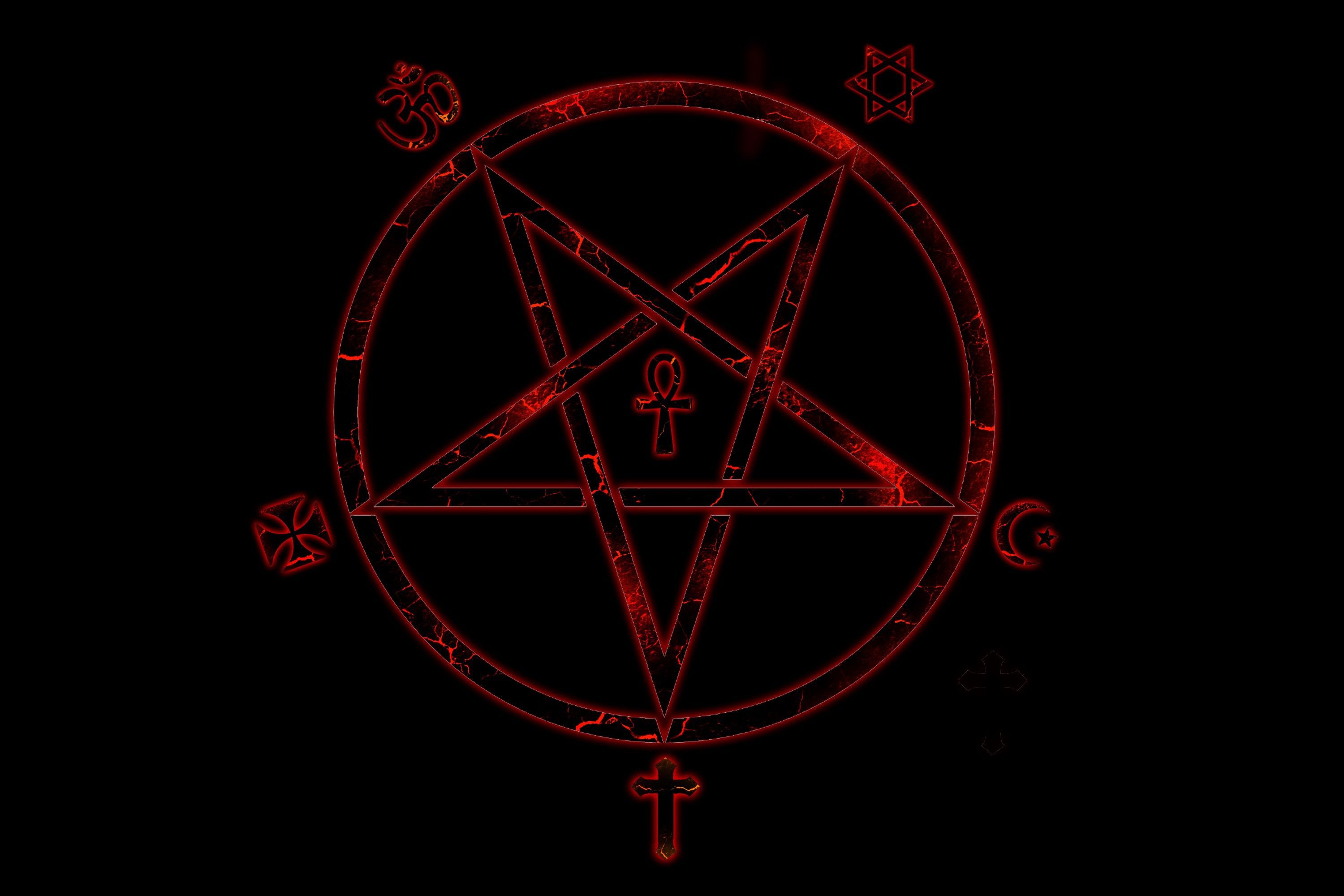 Pentagram wallpaper. Satanic art, Demon symbols, Scary wallpaper