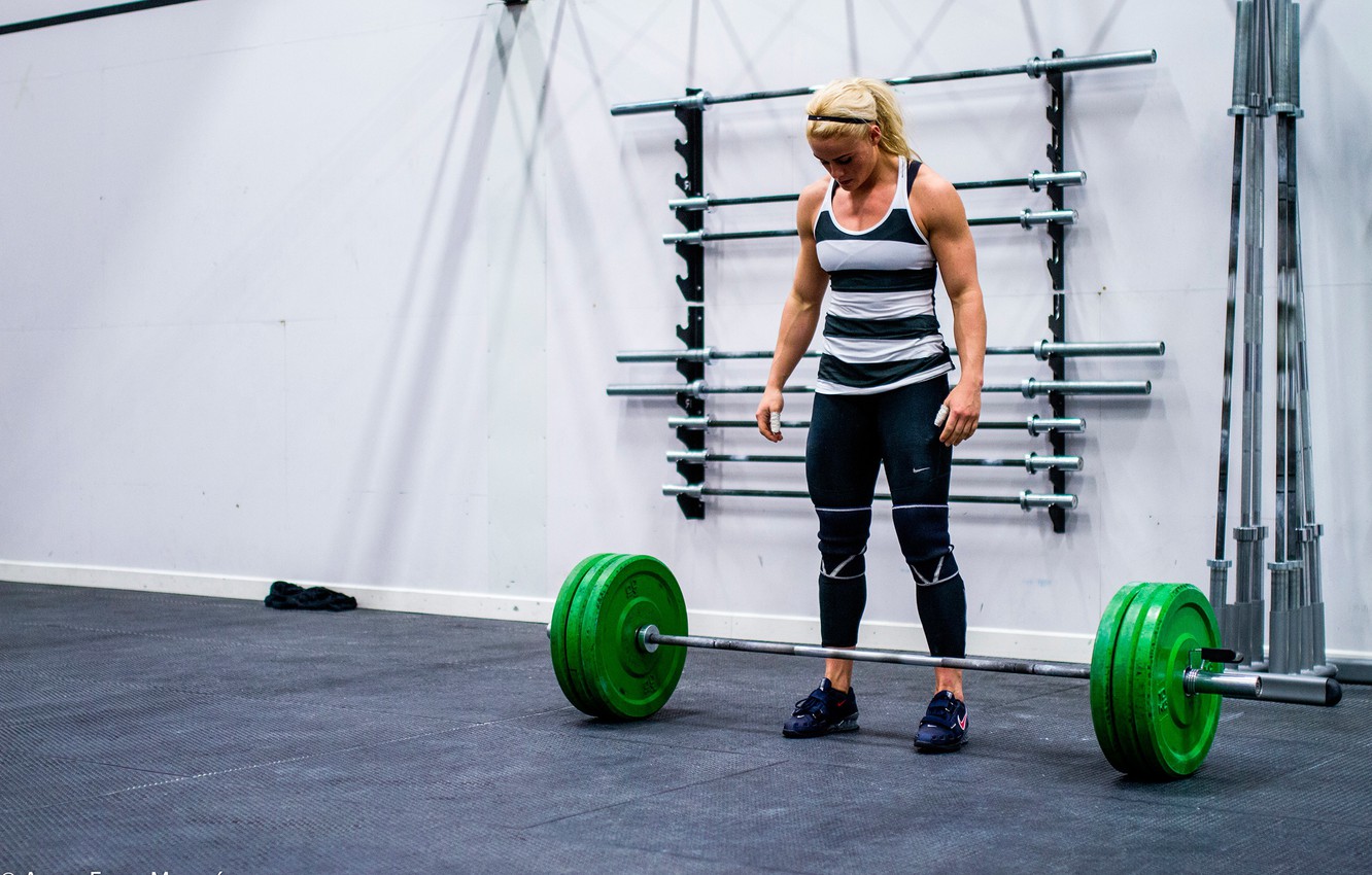 Wallpaper blonde, weight lifting, Crossfit, Ragnheidur Sara Sigmundsdóttir, way of life, Woman sportsman image for desktop, section спорт