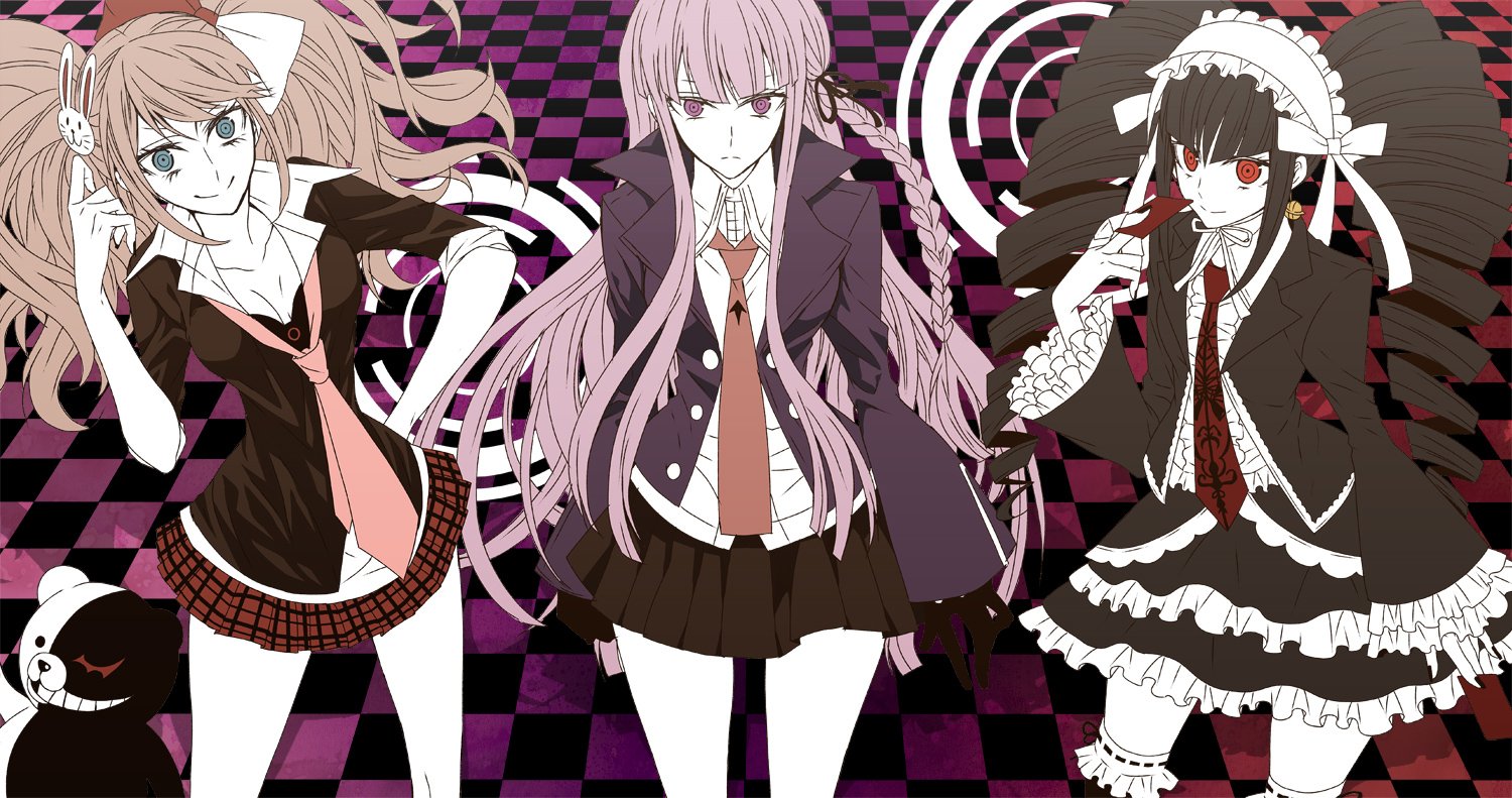 Junko Enoshima, Kirigiri Kyouko, Celestia Rudenberk Wallpaper and Background Imagex791