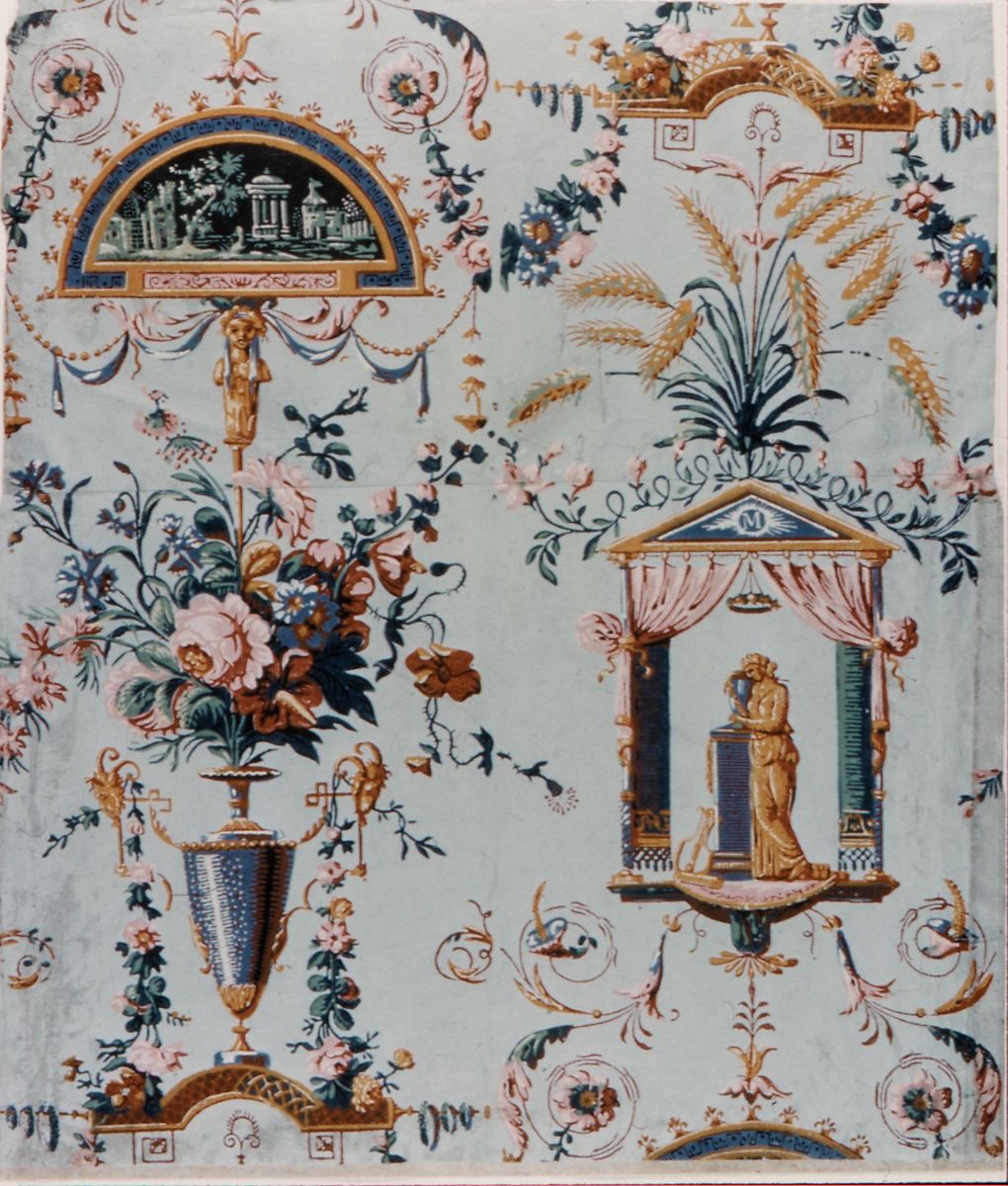 Manufactured by Réveillon. Floral Wallpaper with Classical Elements. The Metropolitan Museum of Art