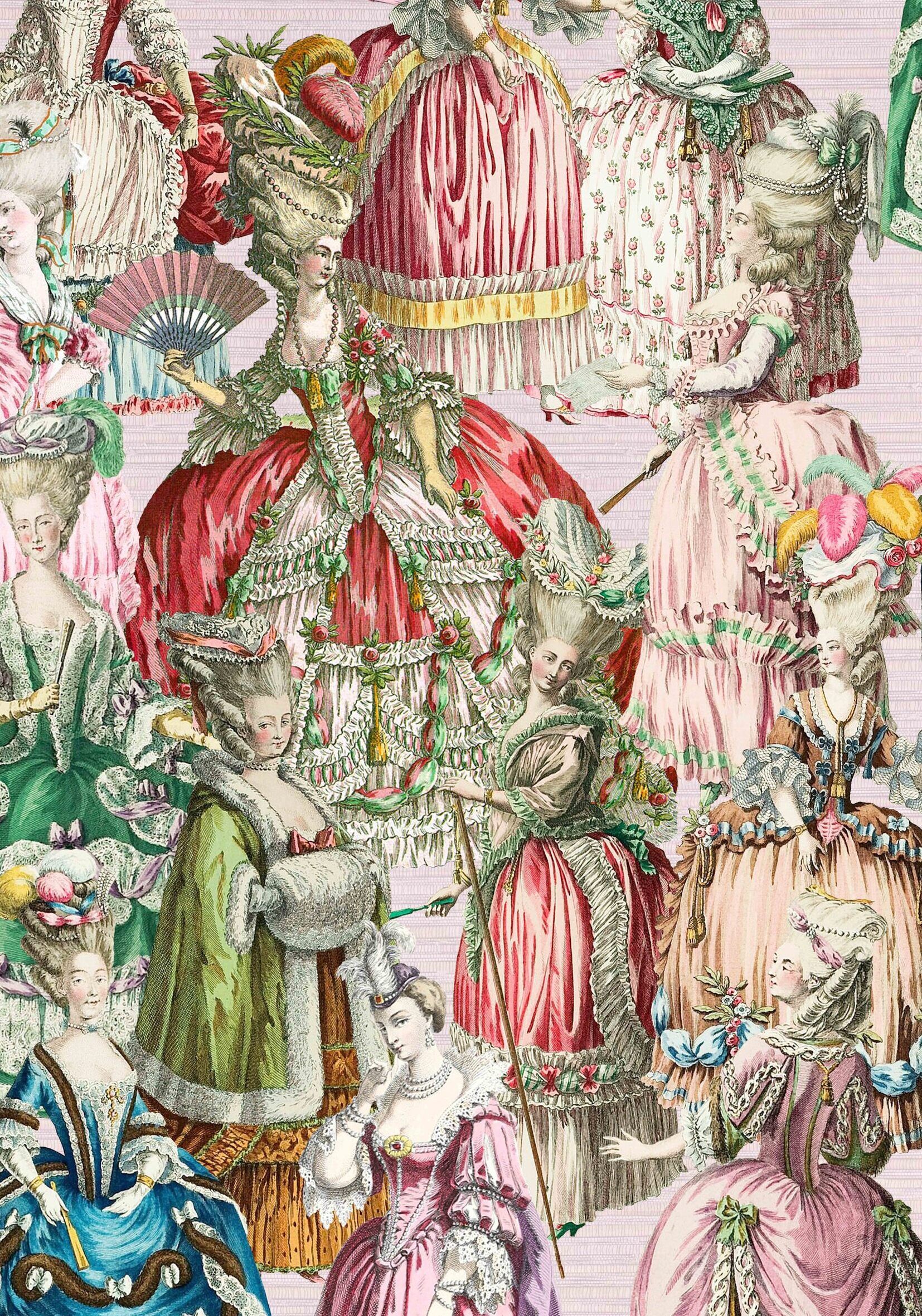 Marie Antoinette wallpaper, 18th century french ladies wallpaper, old fashioned ladies wallpaper, Antoinette. Marie antoinette, Pink wallpaper, Artistic wallpaper