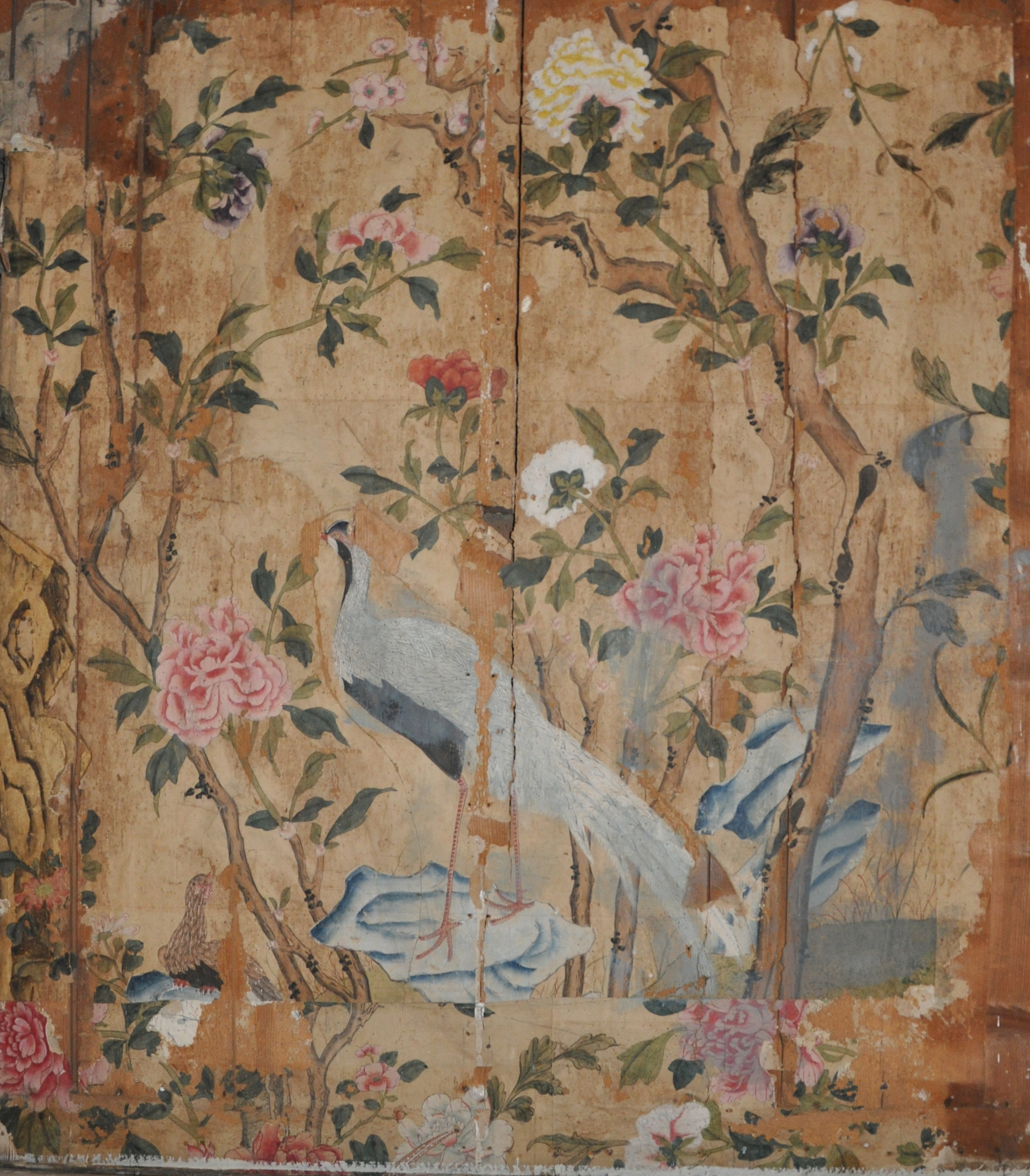 The History Blog Blog Archive 18th c. Chinese wallpaper found at Woburn Abbey