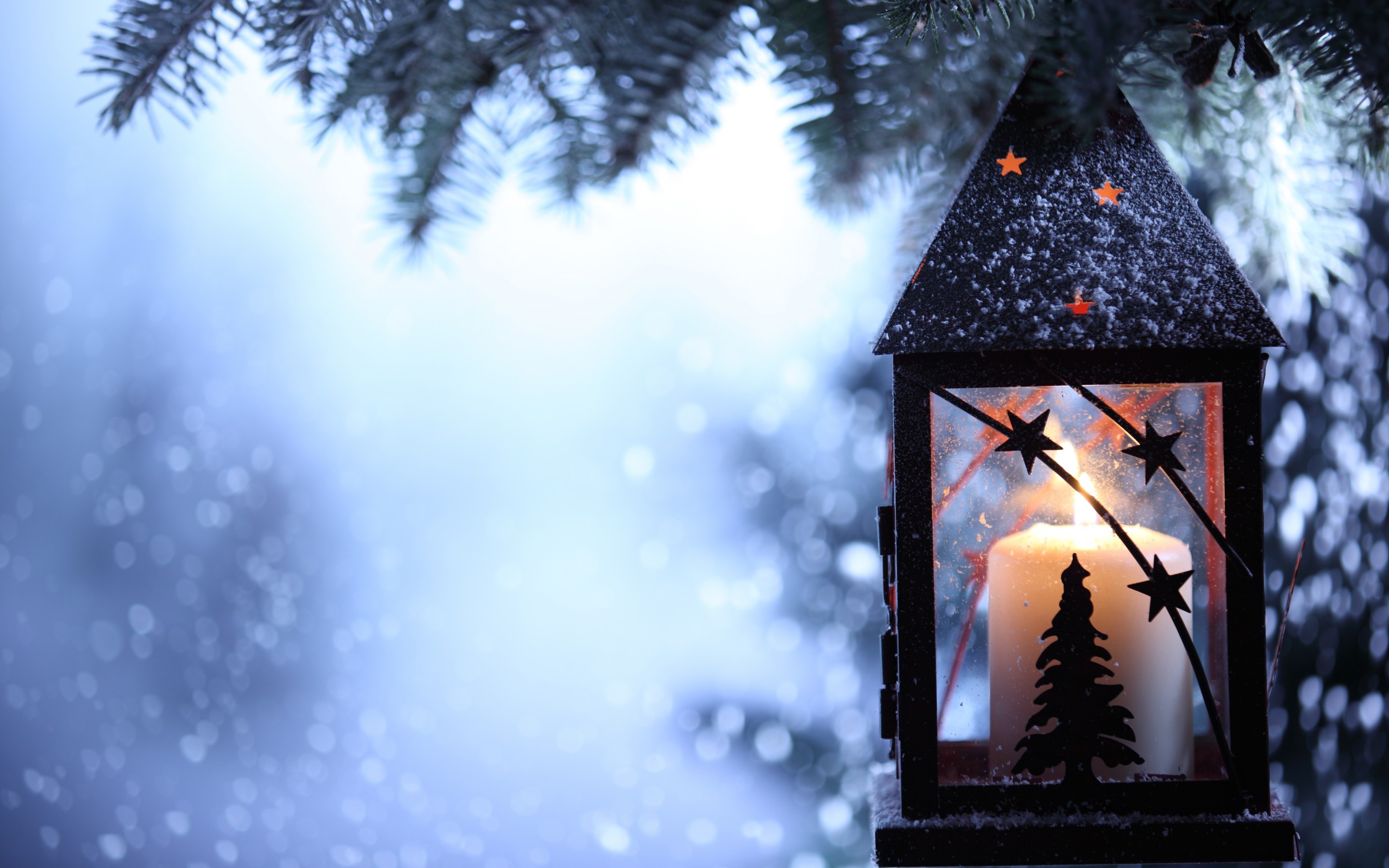 Christmas Lights And Snow Wallpapers - Wallpaper Cave