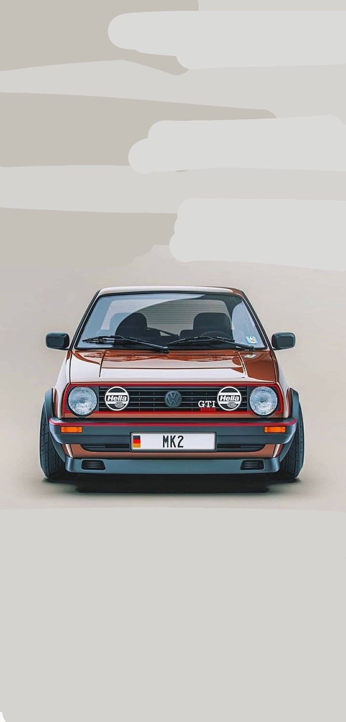 A dope wallpaper, and a dope car. VW Golf Mk2
