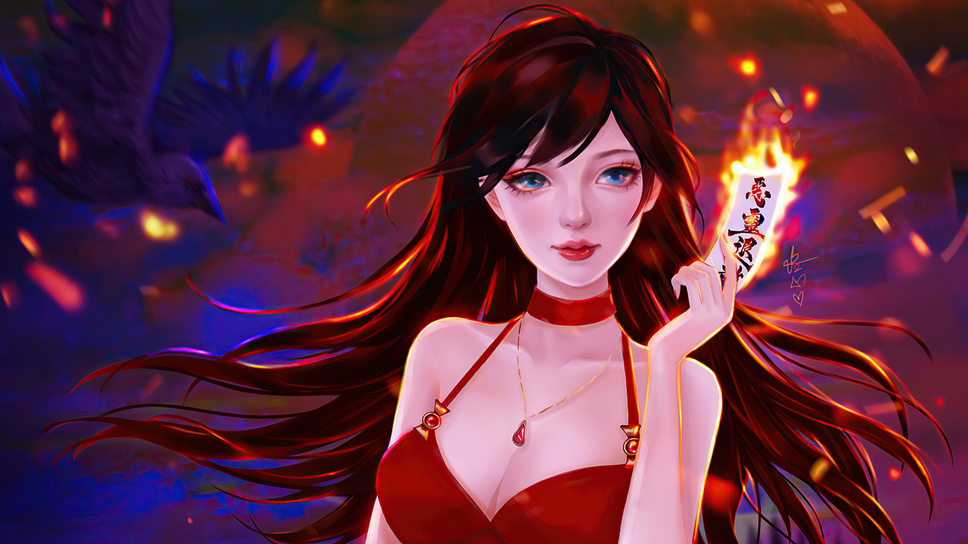 Hino Rei Sailor Mars 1366x768 Resolution HD 4k Wallpaper, Image, Background, Photo and Picture