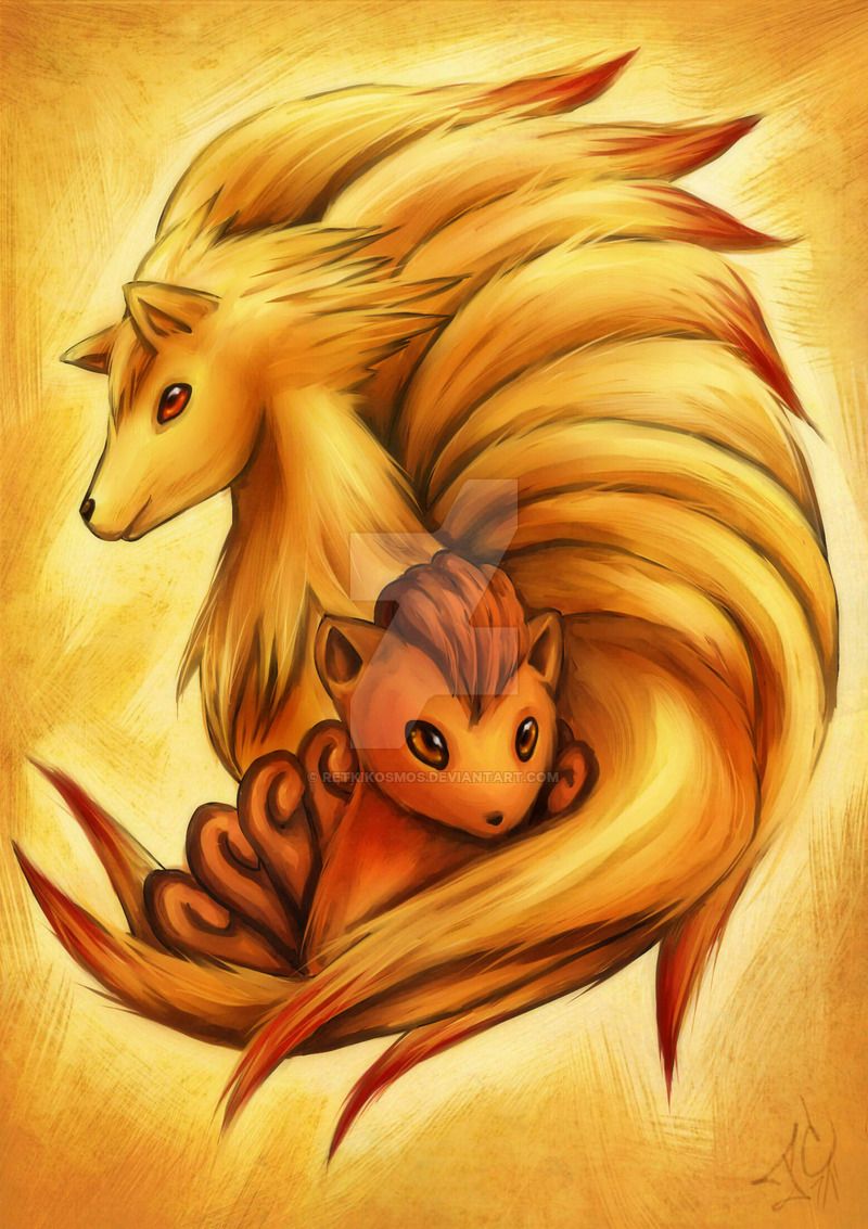 Ninetales Vulpix Bunchie Retkikosmos Pokemon Wallpaper