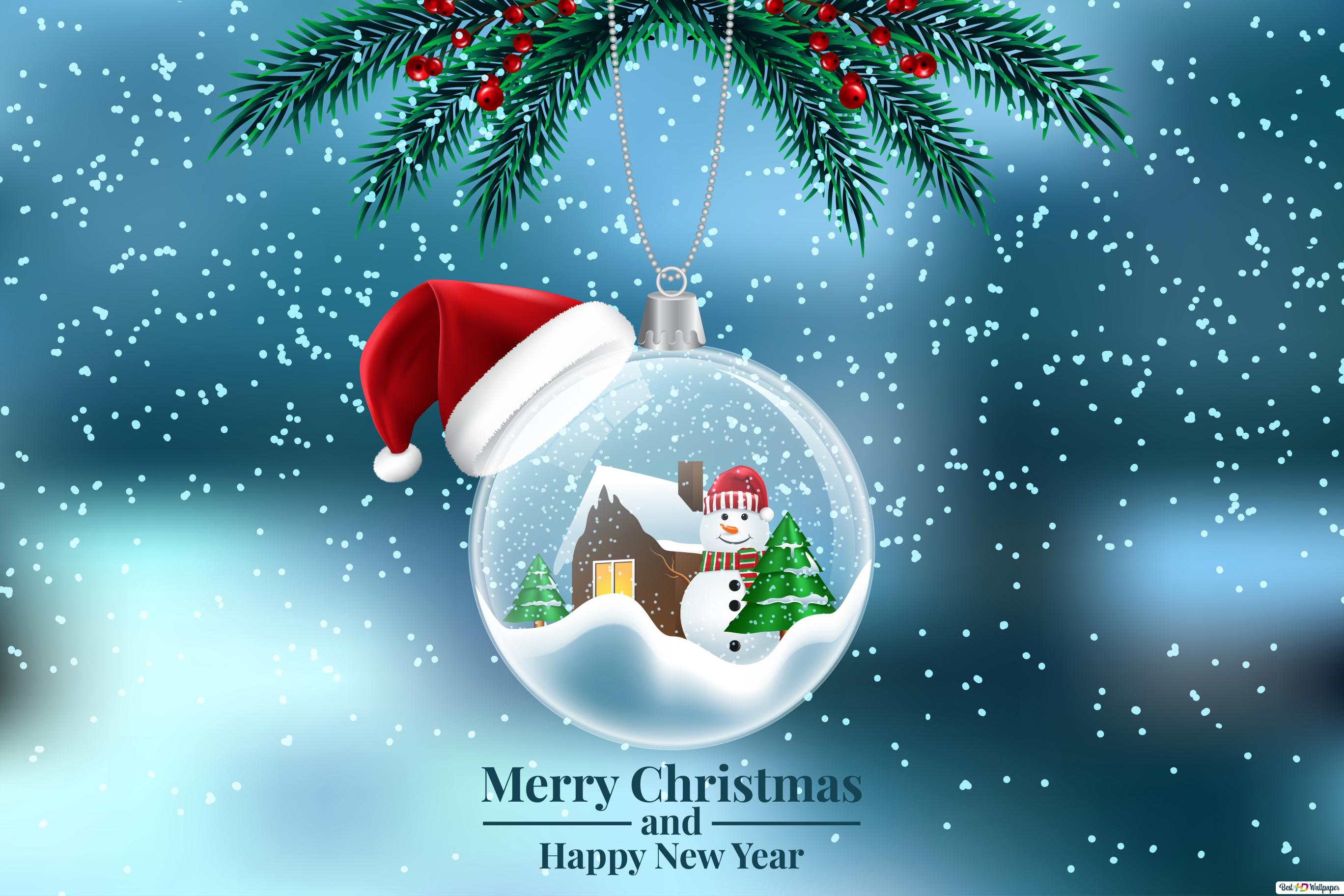 Winter new home bauble HD wallpaper download