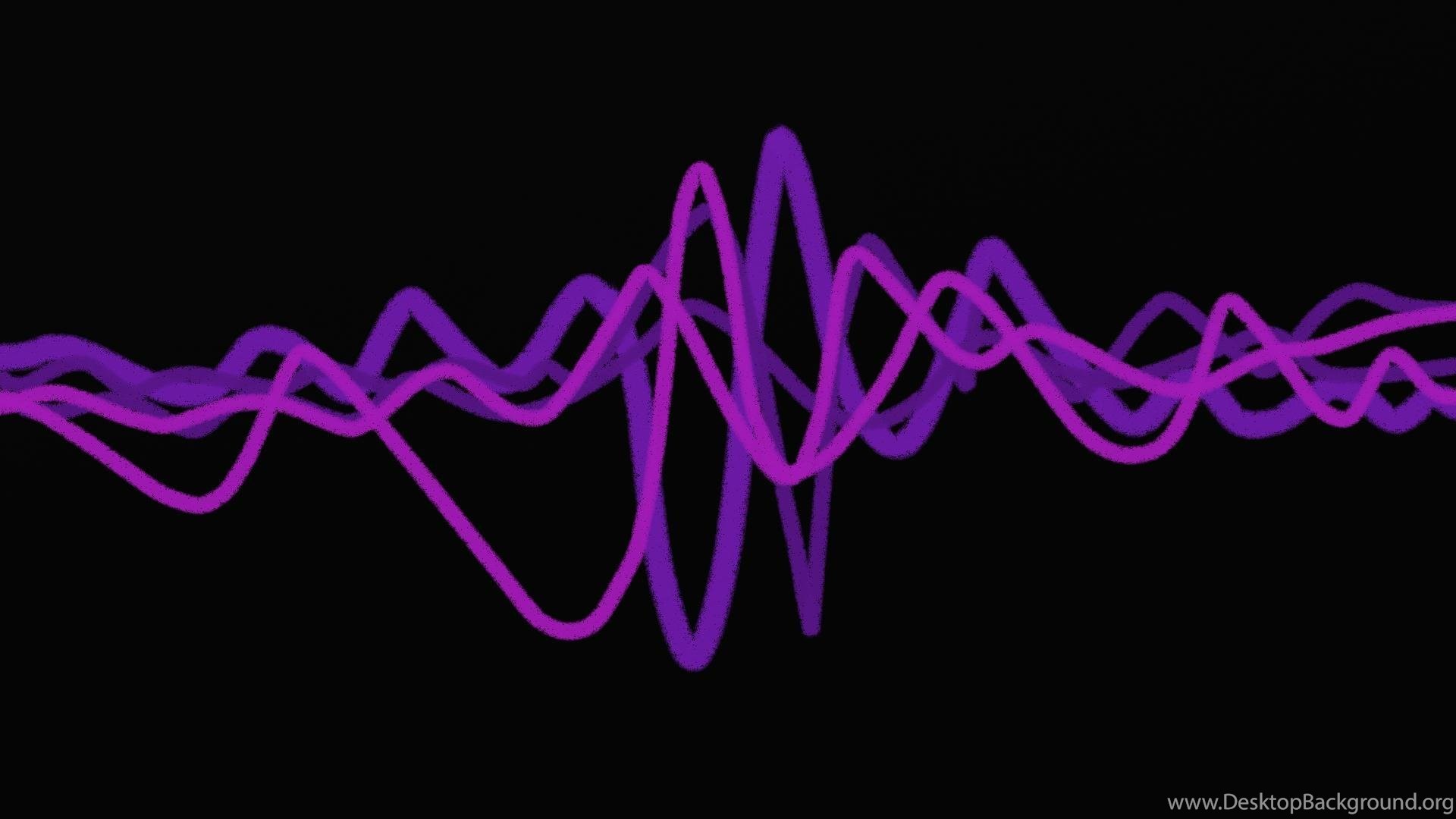 Purple Artwork Sound Wave Wallpaper Desktop Background
