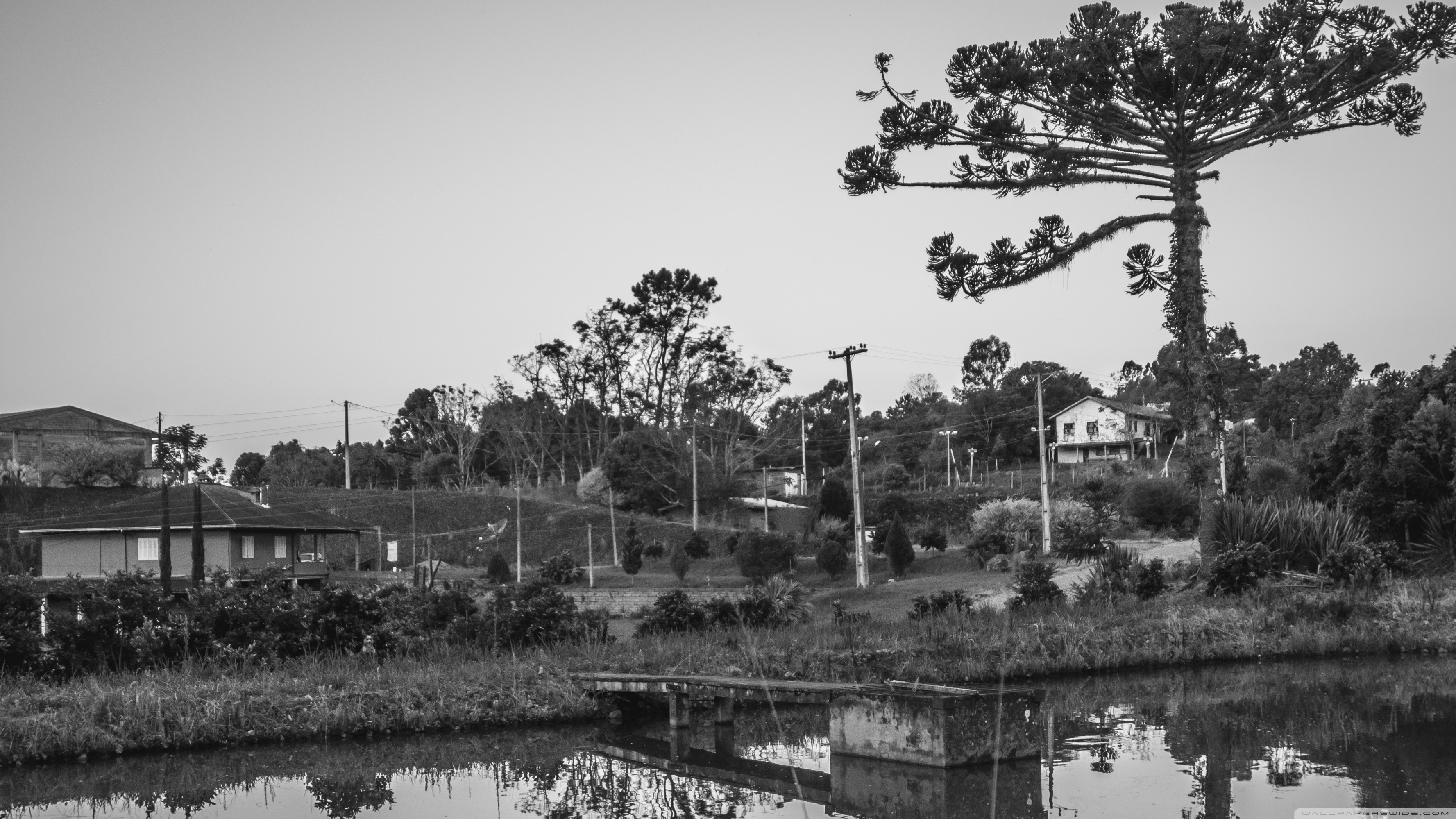 An Old Place In Black And White Ultra HD Desktop Background Wallpaper for 4K UHD TV