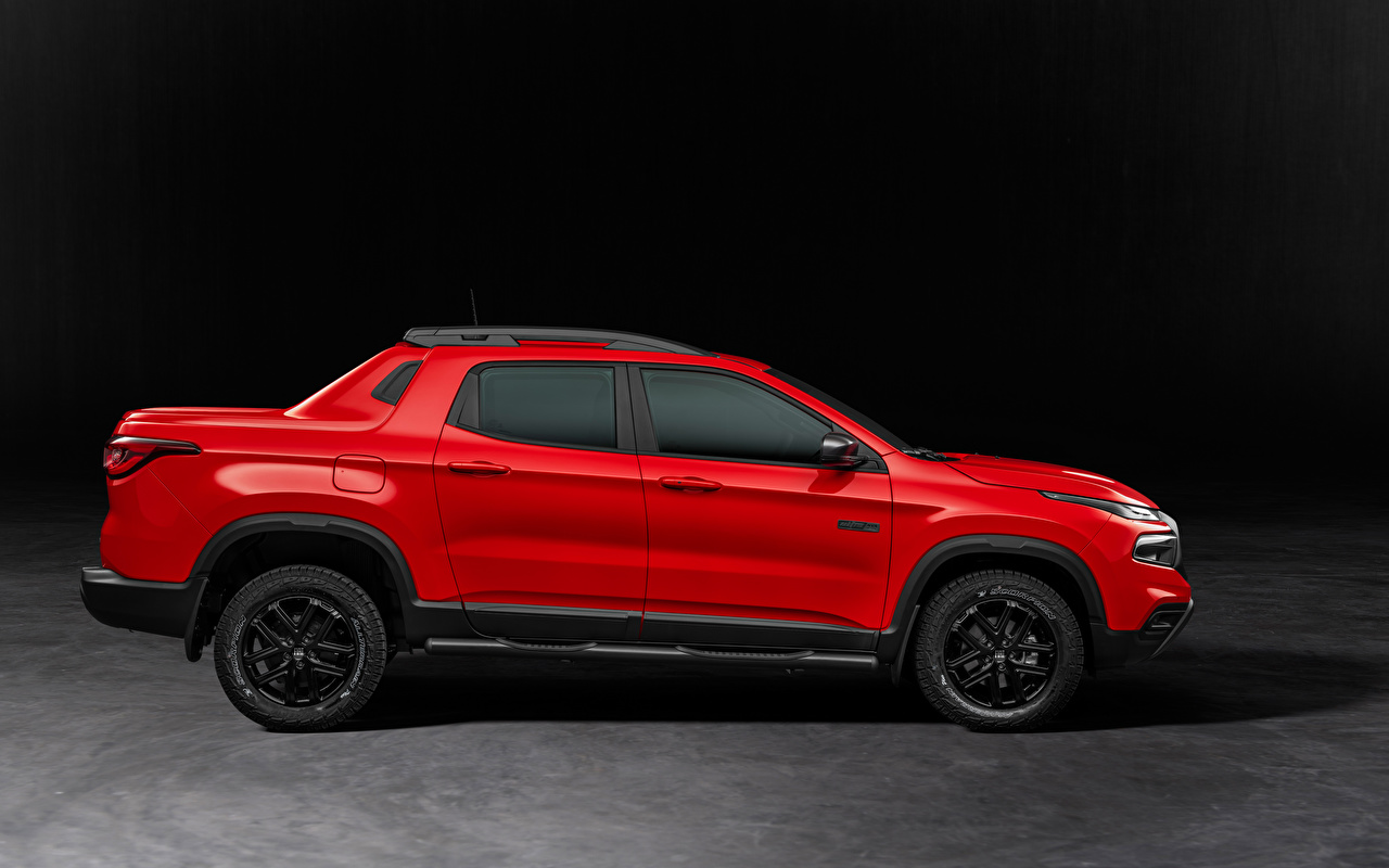 Desktop Wallpaper Fiat Toro Ultra, 2021 Pickup Red Cars Side