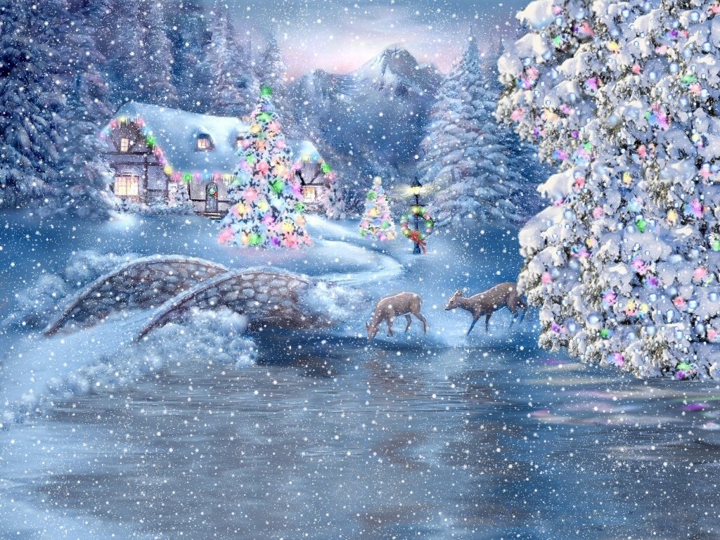 Free download Christmas Wallpaper Desktop Wallpaper [1024x768] for your Desktop, Mobile & Tablet. Explore Christmas Scenery Wallpaper. Anime Scenery Wallpaper, HD Scenery Wallpaper, Natural Scenery Wallpaper