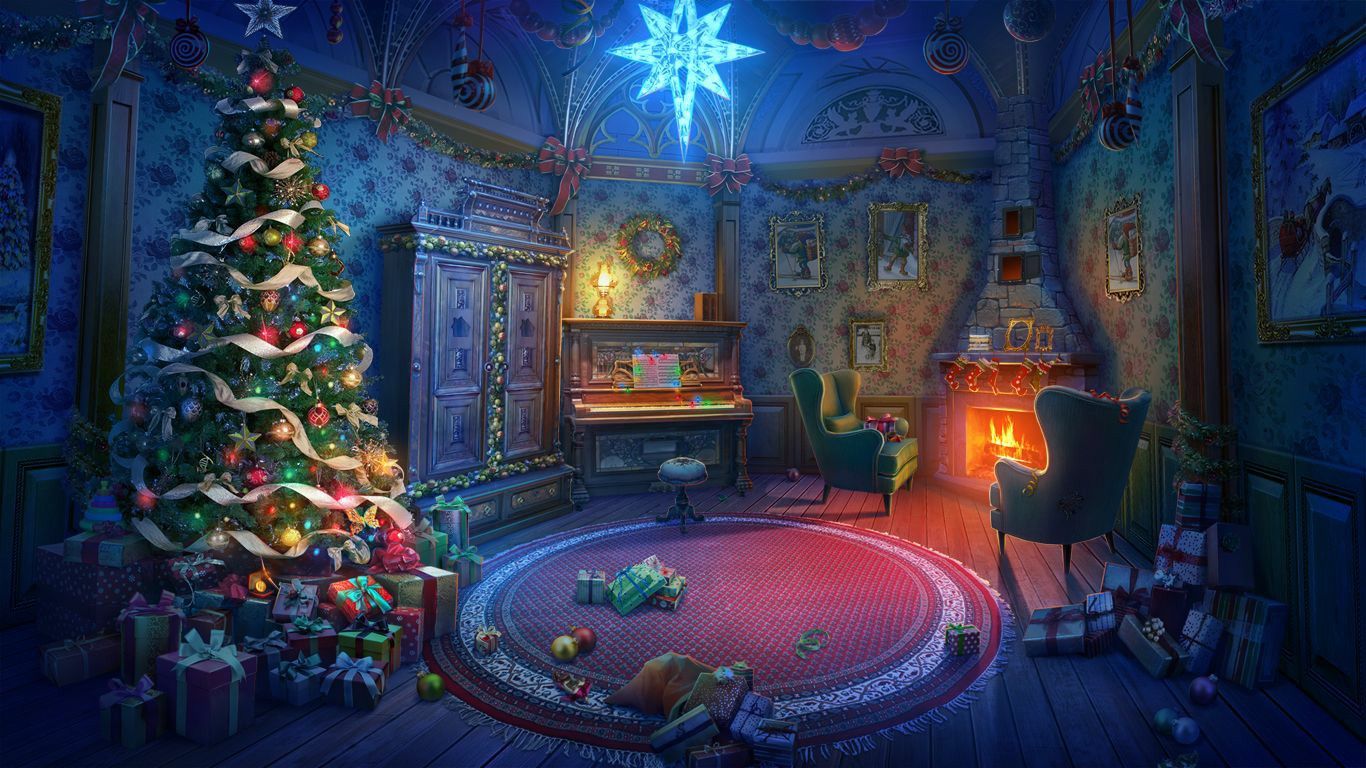 Anime Christmas Scenery Wallpapers - Wallpaper Cave