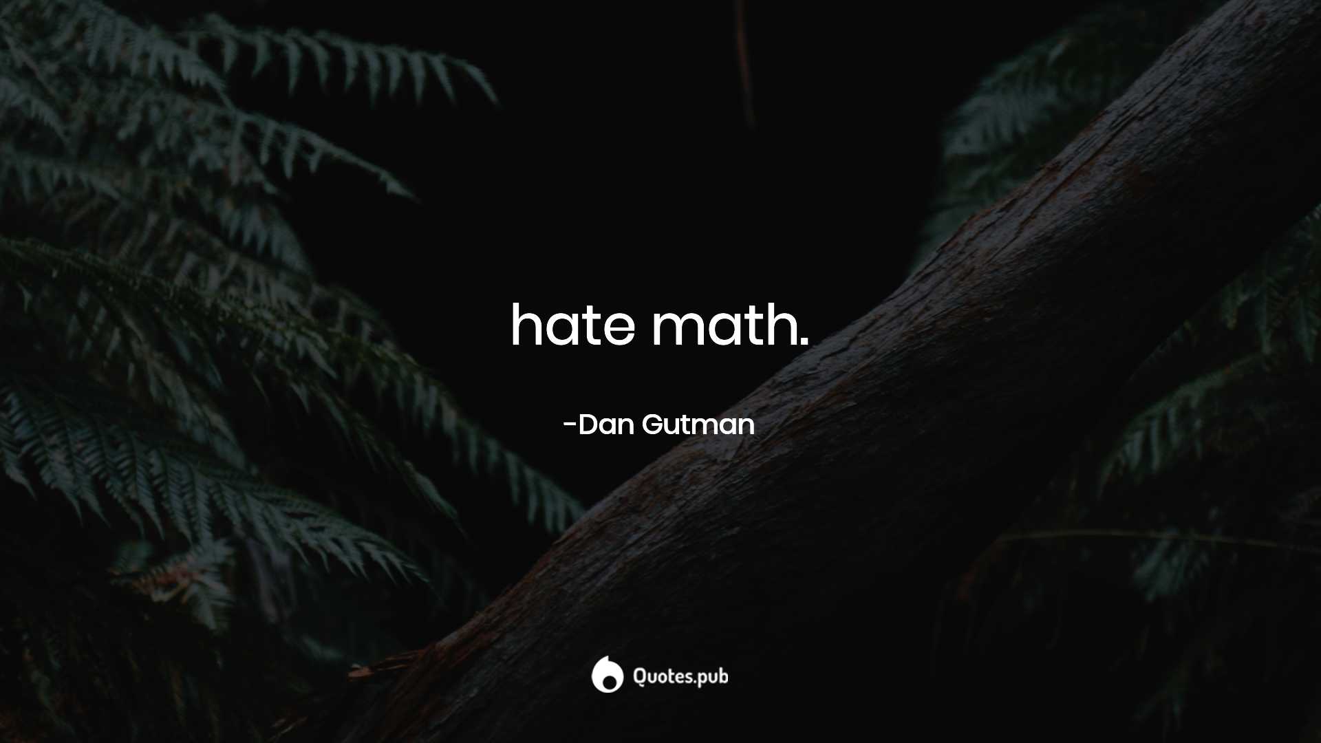 hate math