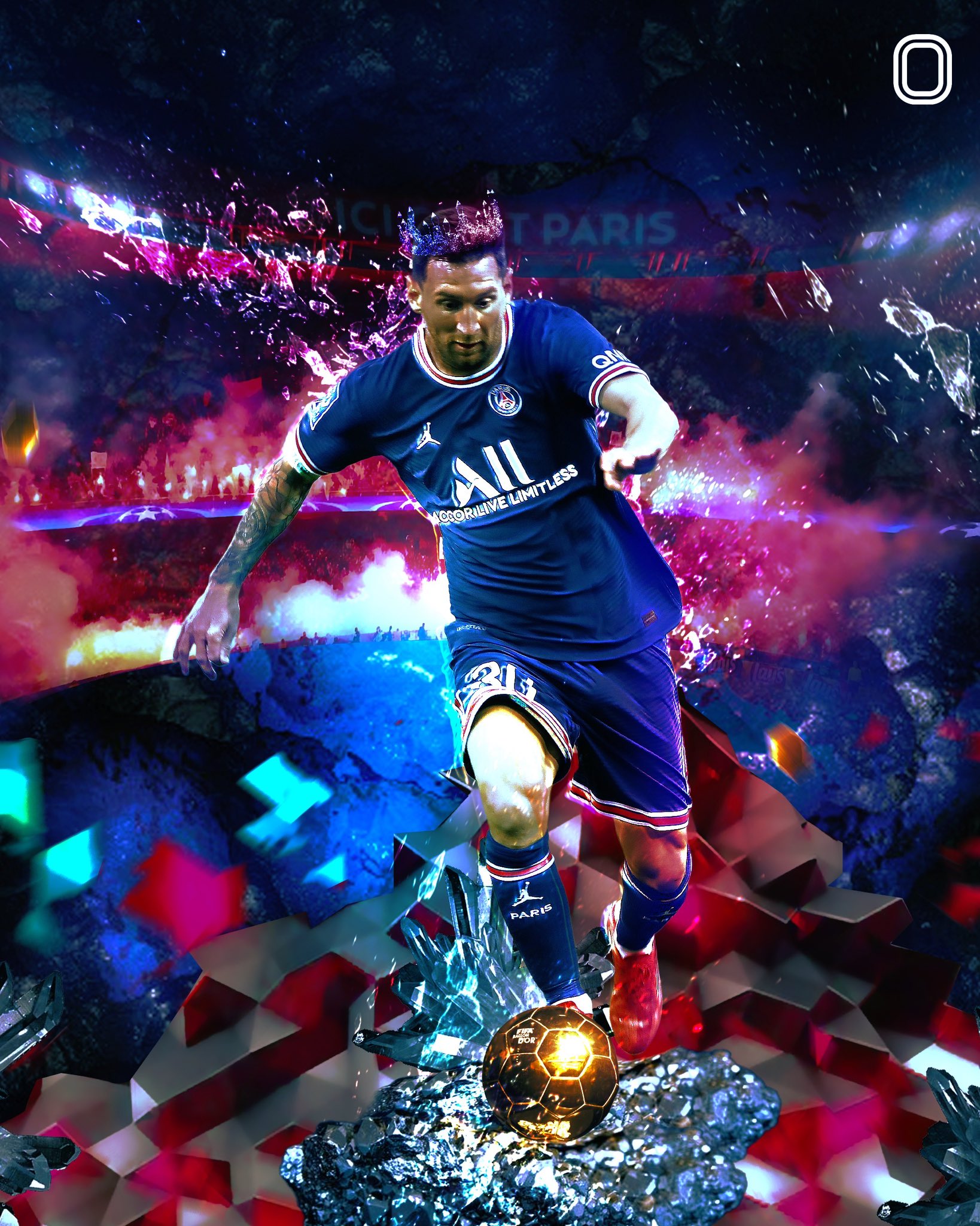 Leo Messi 2021 Ballon d'Or wallpaper