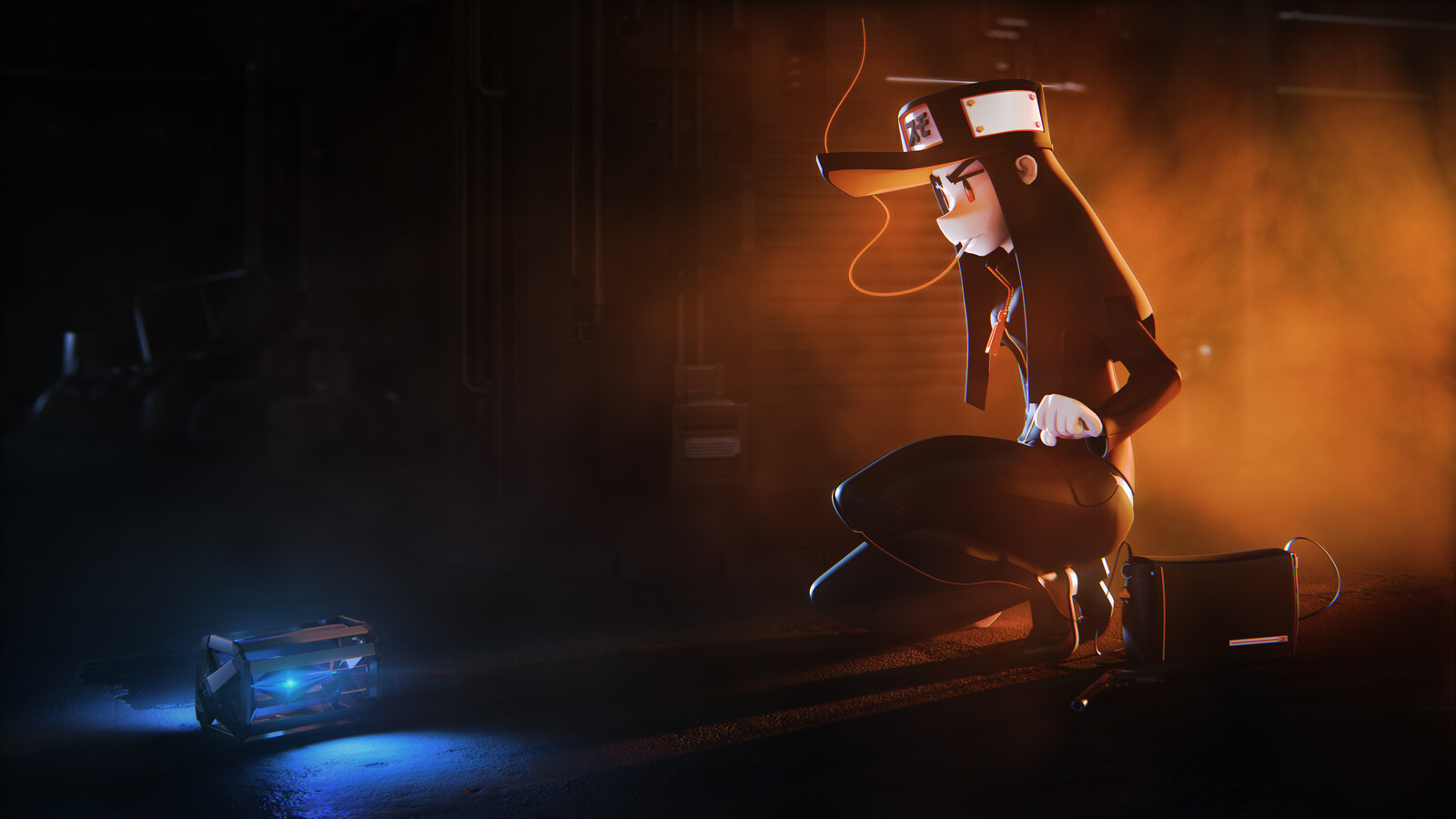 Smoking Girl 3D character 'Fan Art', Etienne Platypus Lopez