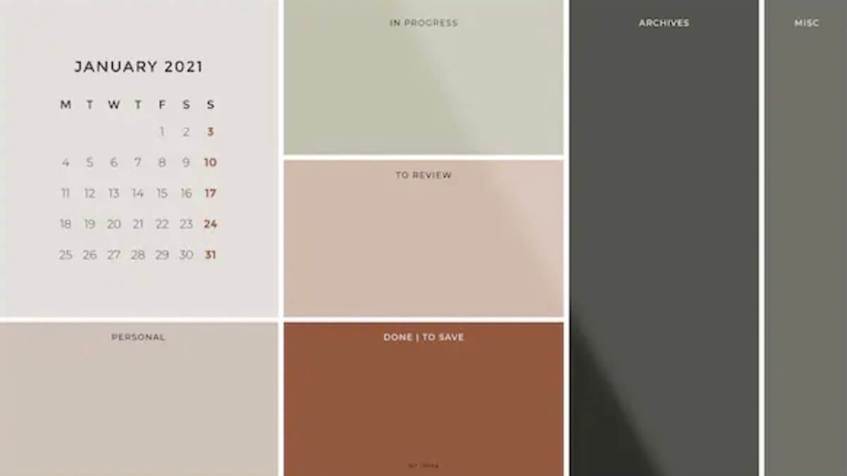 Aesthetic Desktop Organizer Wallpaper & Background (Mac & PC)