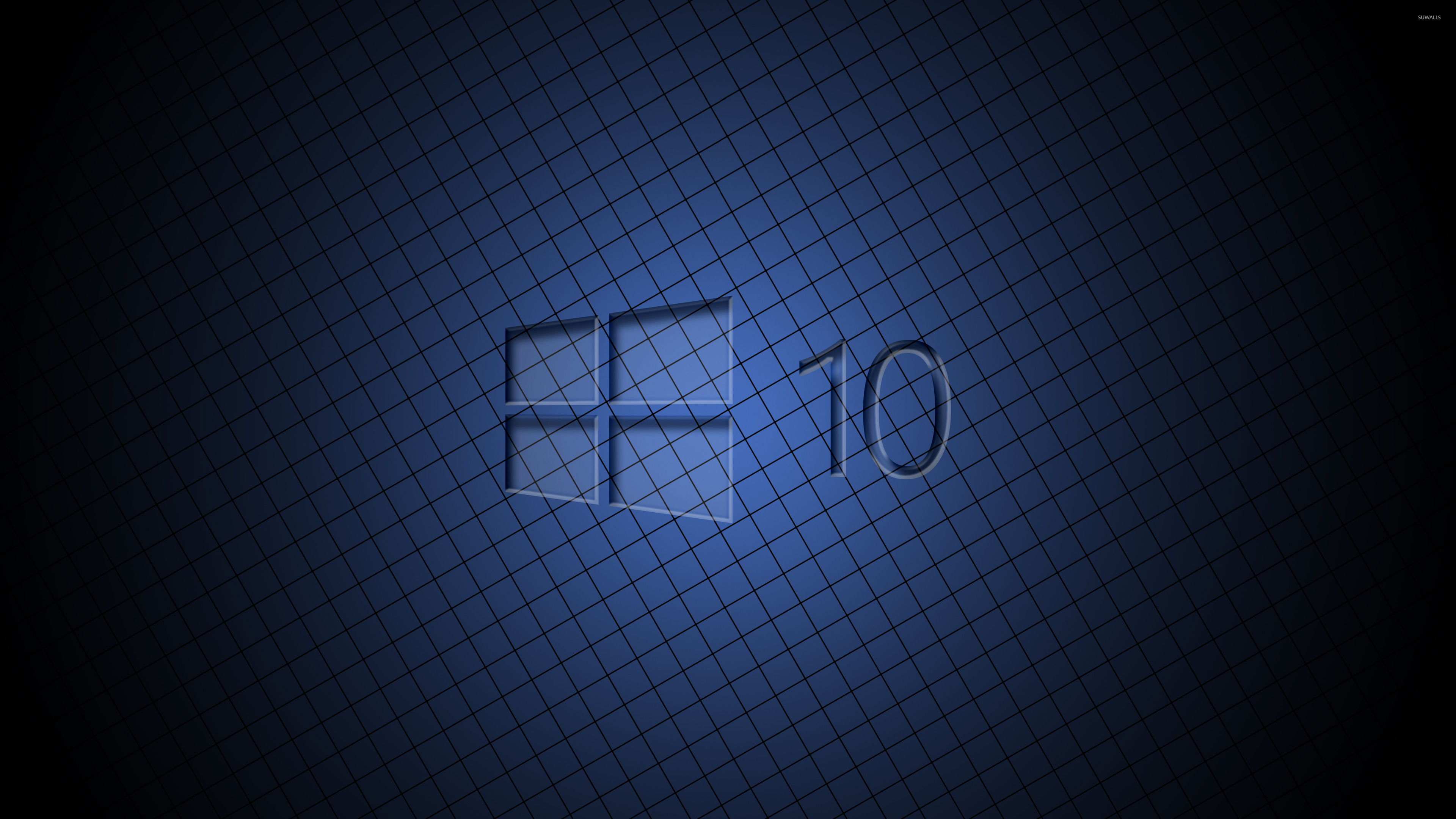 Glass Windows 10 on a blue grid wallpapers