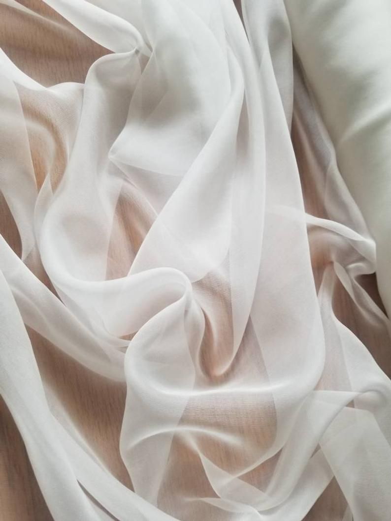 100% Silk Chiffon off white 45 wide. Usable for Apparel and interior designing. White aesthetic, Cream aesthetic, Silk wallpaper