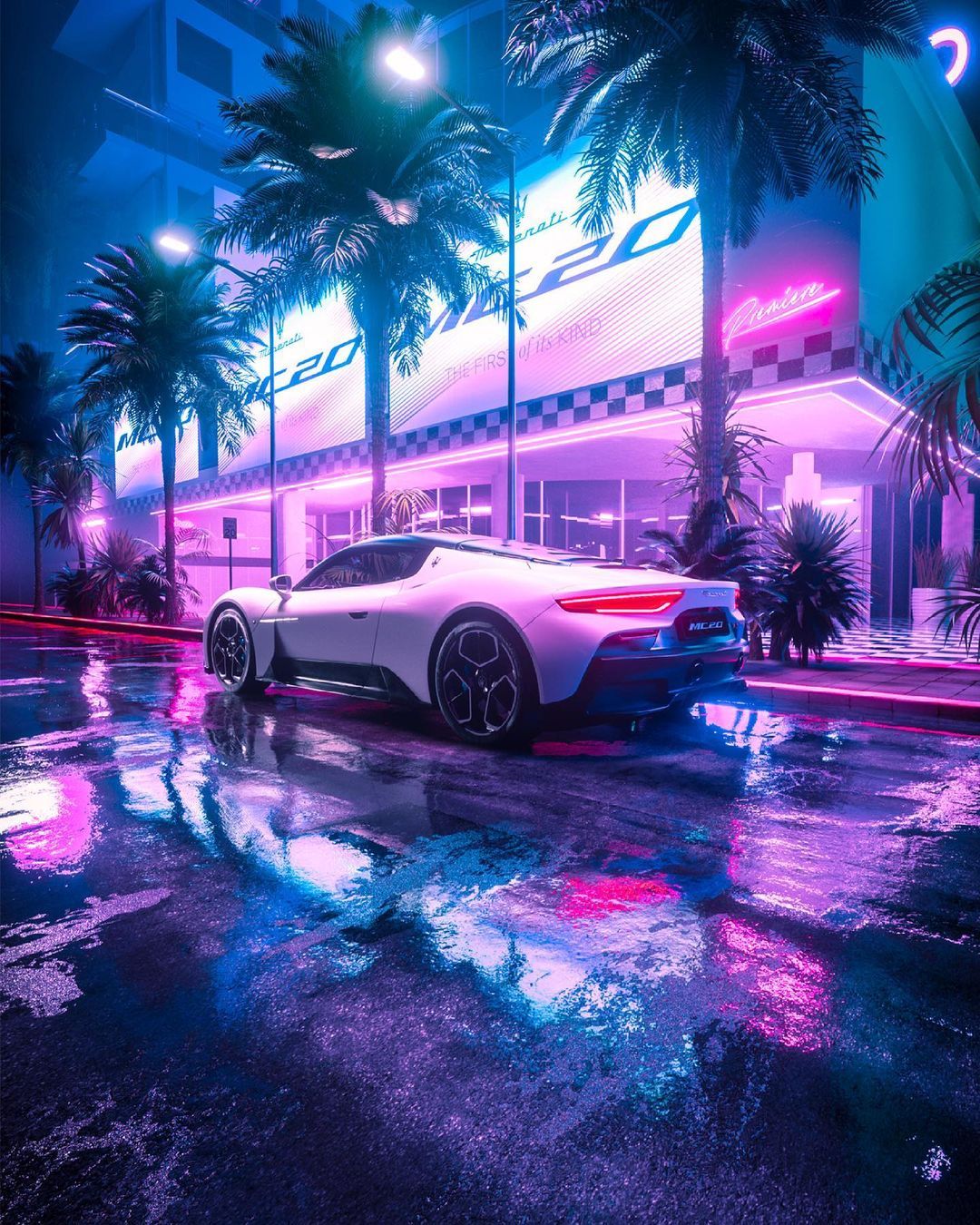 Maserati on Instagram: “Glowing in the neon lights, the arrival of the MC20 marks the beginning of the show. We ar… in 2021