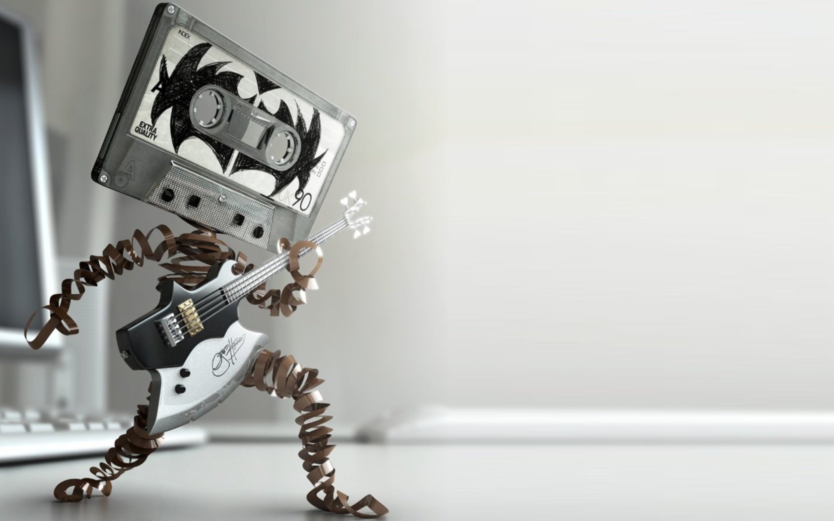 Cassette funny Kiss music band Gene Simmons wallpaperx1050