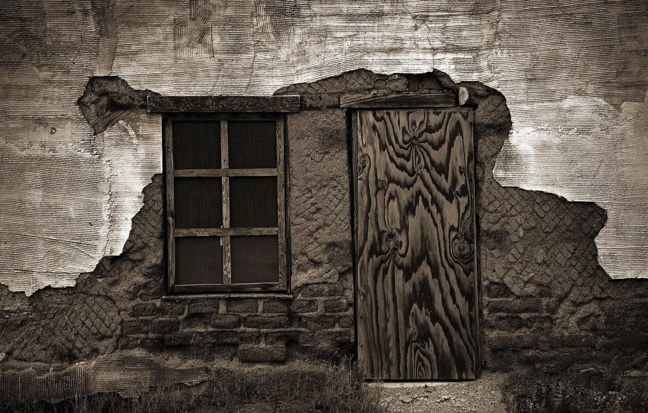 Wallpapers the door, window, different, old house, the old wall image for desktop, section разное