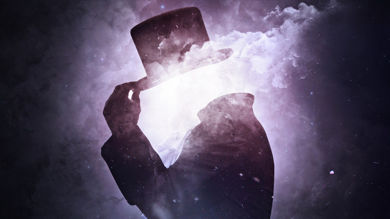 Download 1366x768 Invisible Man, Space, Hat Wallpapers for Laptop,Notebook