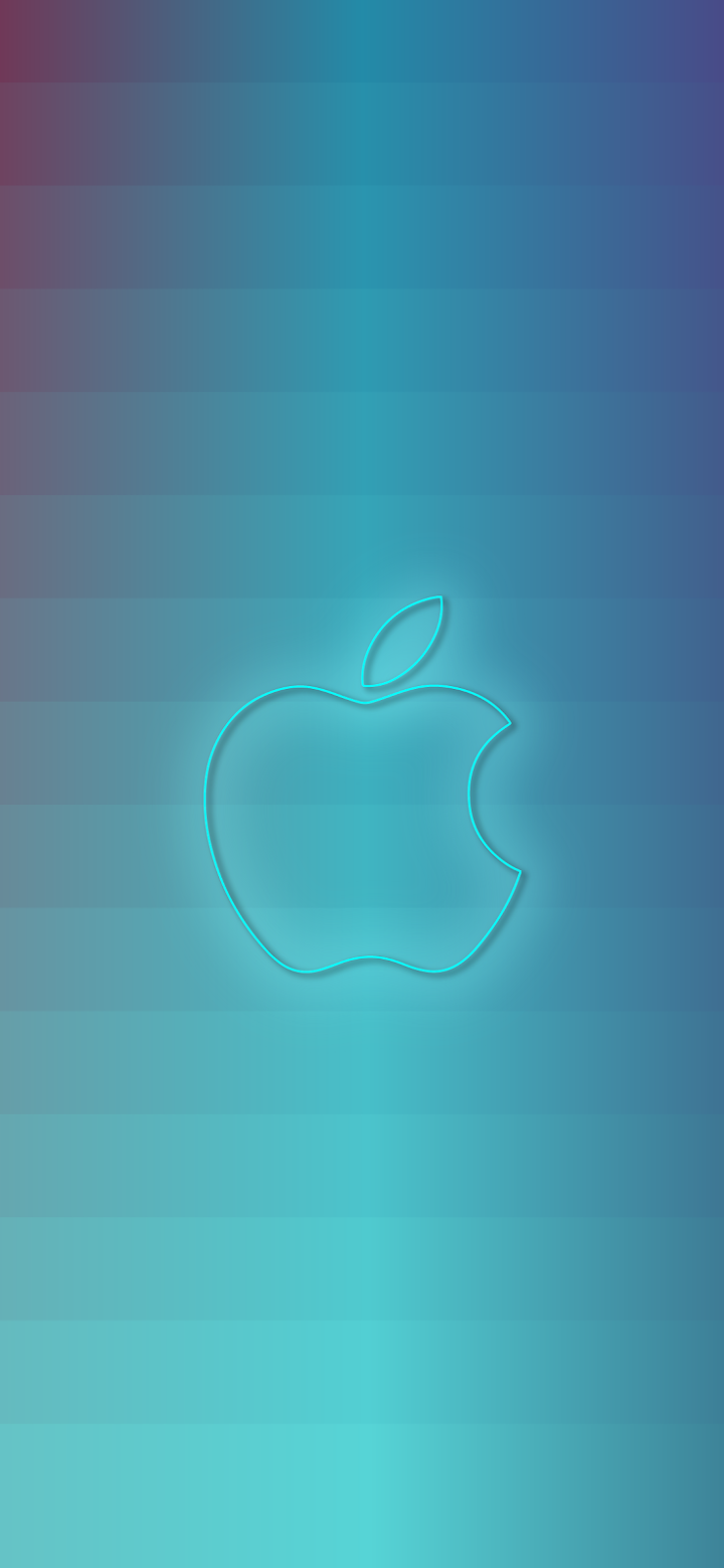 Neon apple logo wallpapers hd for iphone
