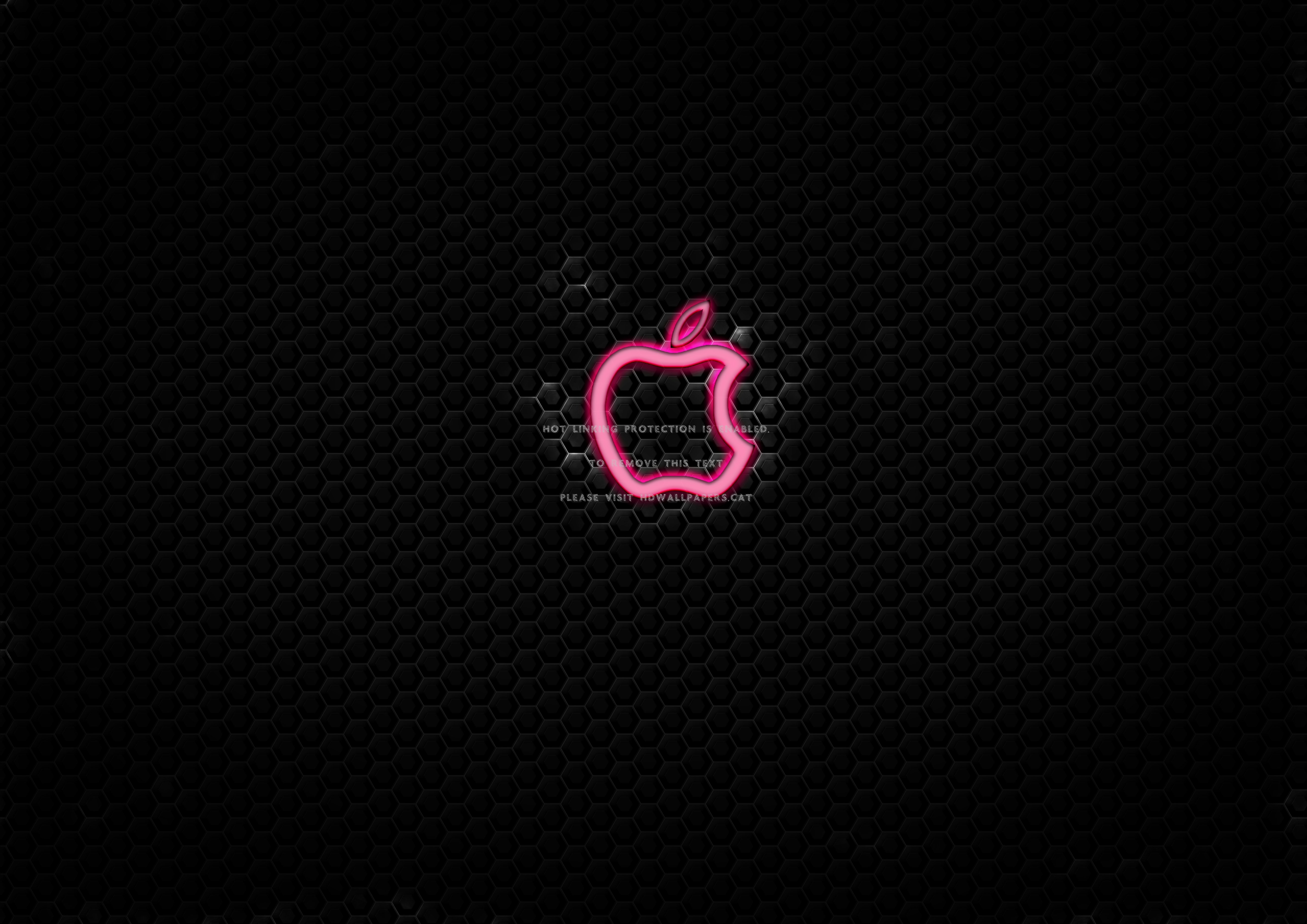 neon apple logo dark metallic retro cool