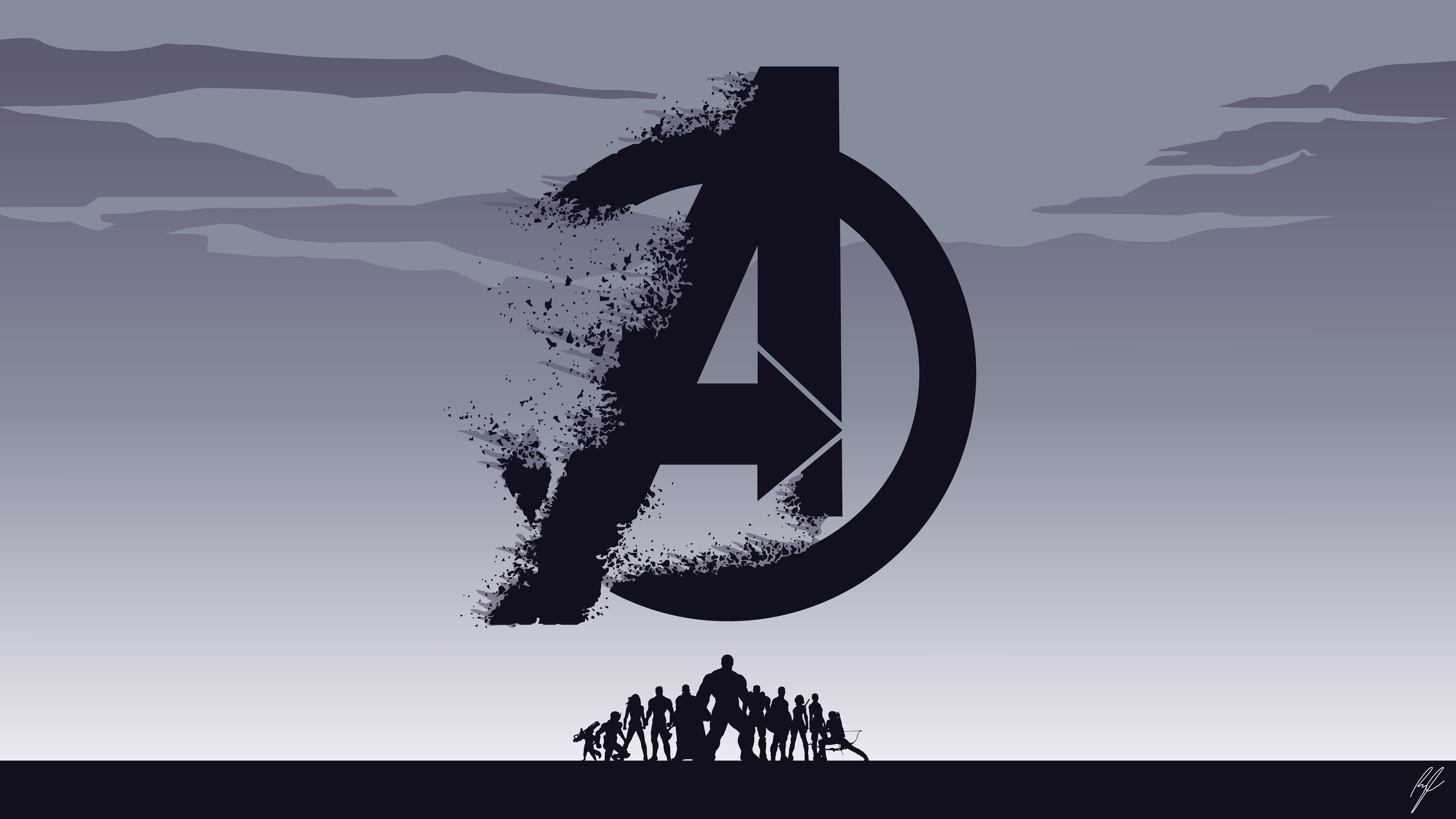 319082 Avengers: Endgame, Logo, Minimalist, 8K wallpapers