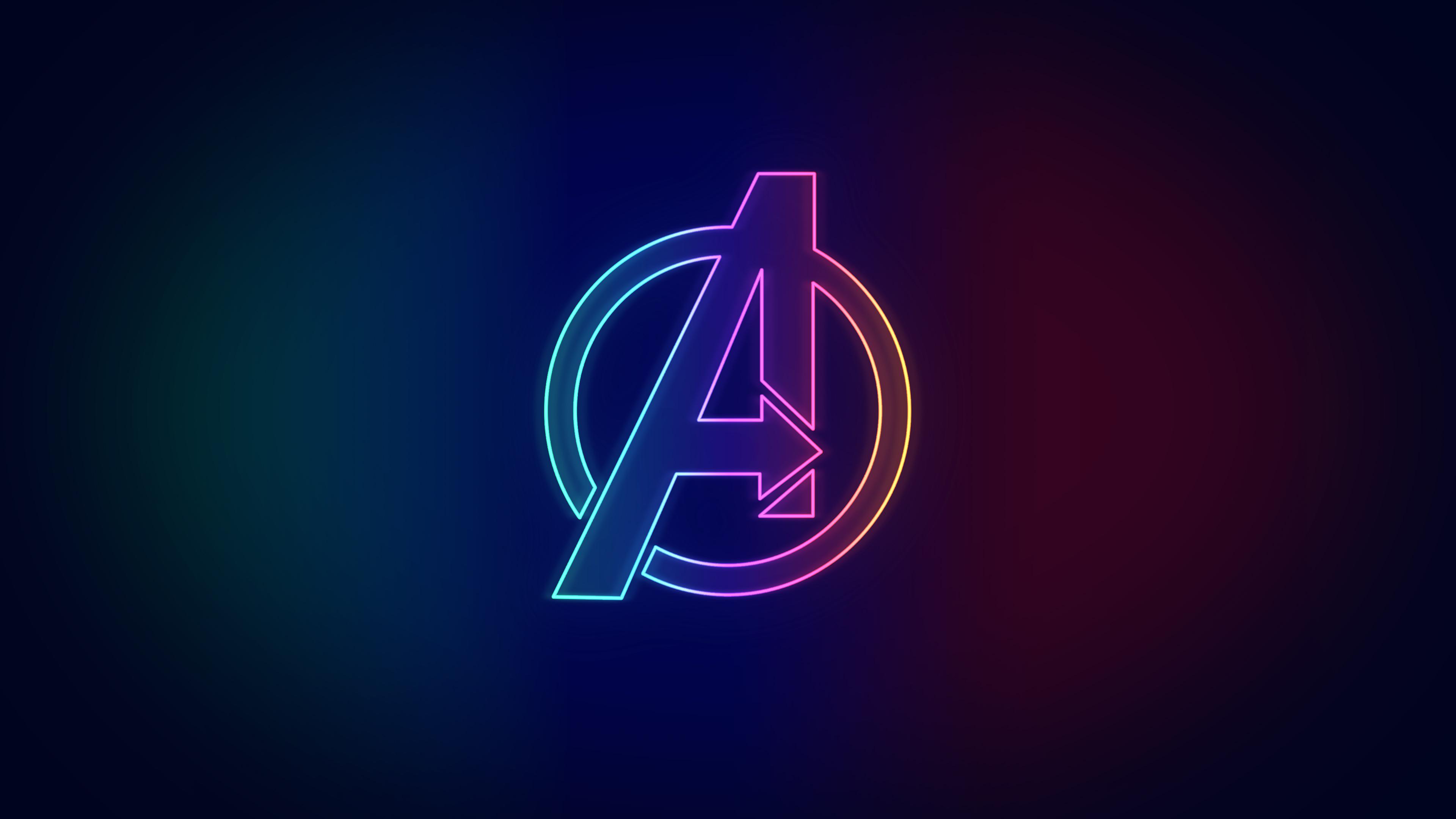 Neon Avengers Logo [3840 x 2160] : r/marvelstudios