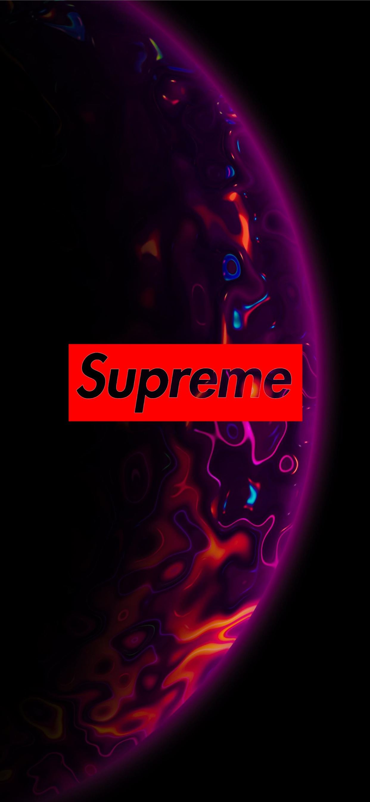 Supreme Purple Planet iPhone Wallpaper Free Download