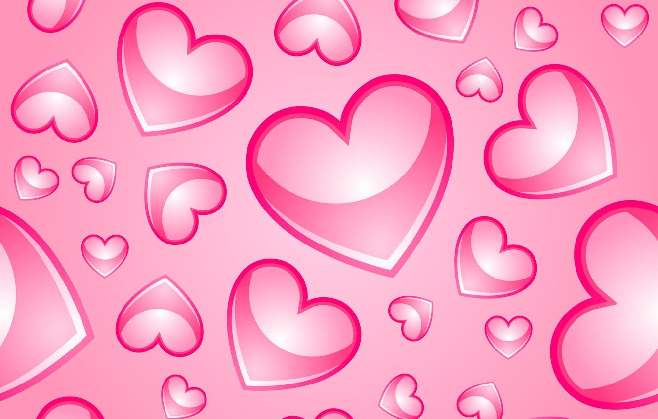 Pink Heart Wallpaper, HD Pink Heart Background on WallpaperBat