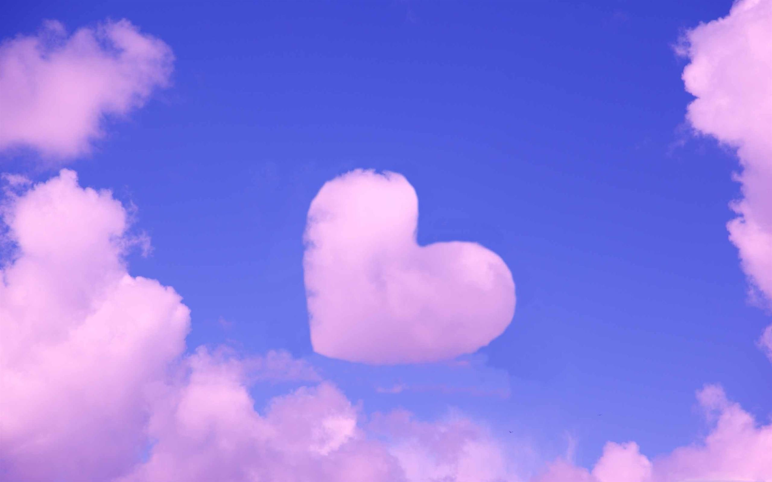 Pink Heart Cloud MacBook Air Wallpaper Download