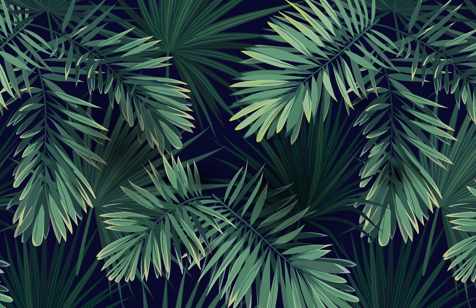 Green Tropical Plant Wallpaper Mural