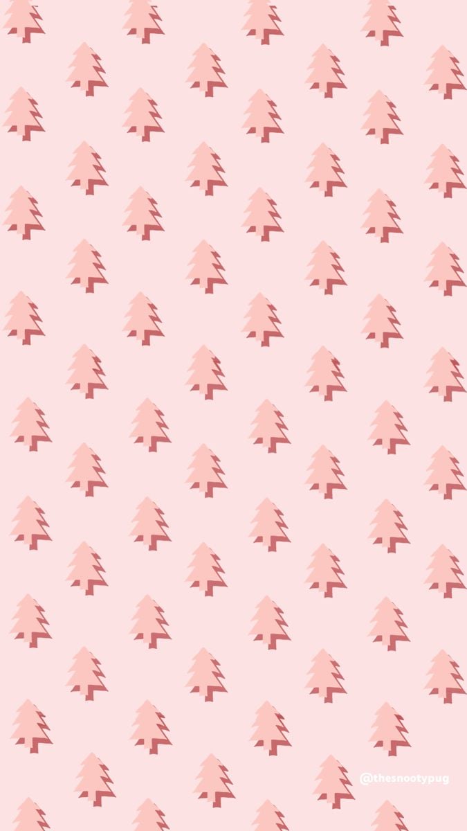 Trendy pink Christmas wallpapers