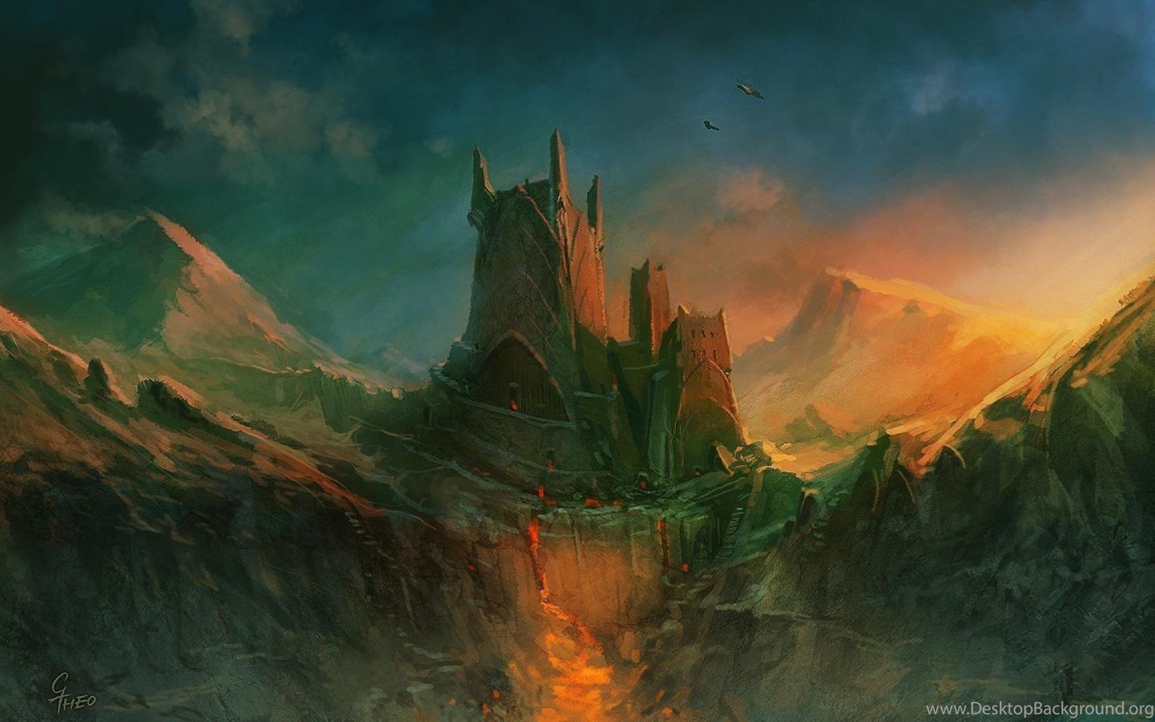 Fortress Fantasy Art Silmarillion Jrr Tolkien Wallpaper Desktop Background