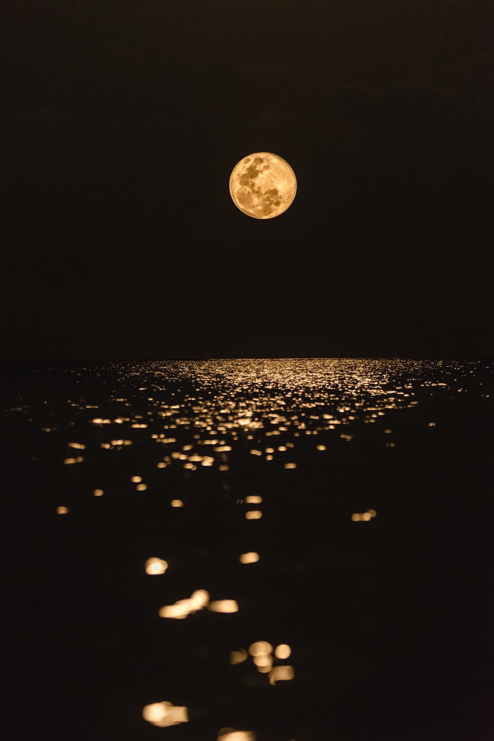 Full Moon Ocean Picture. Download Free Image