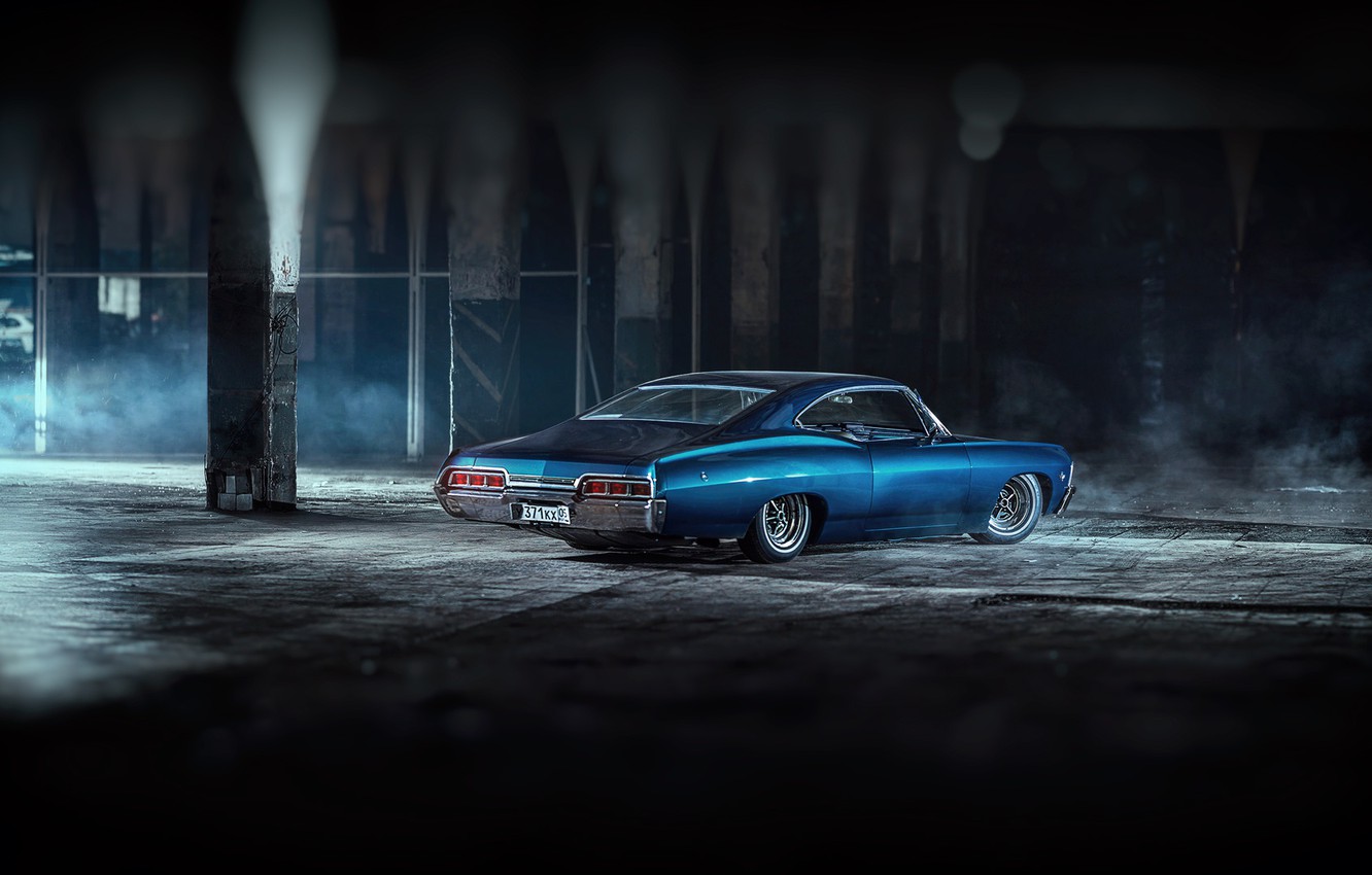 Wallpaper Auto, Chevrolet, Machine, 1967, Impala, Impala 1967, Chevrolet Impala 1967, Chevrolet Impala, Mikhail Sharov, Transport & Vehicles, by Mikhail Sharov image for desktop, section chevrolet
