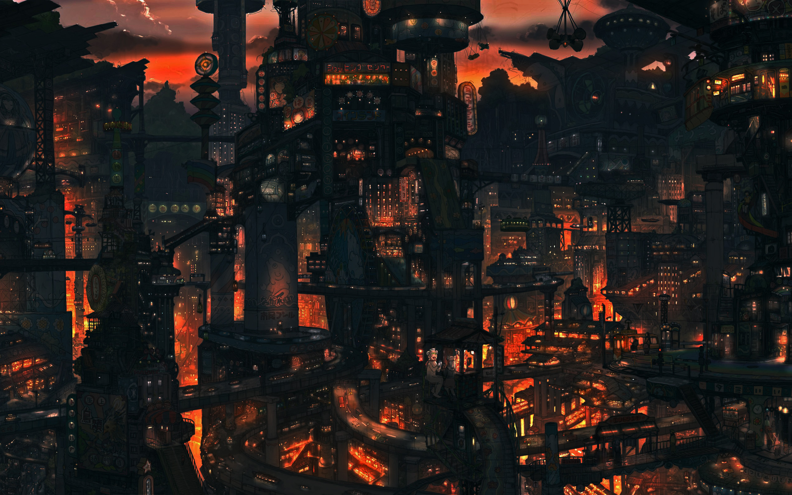 Hot Night City HD Wallpaper