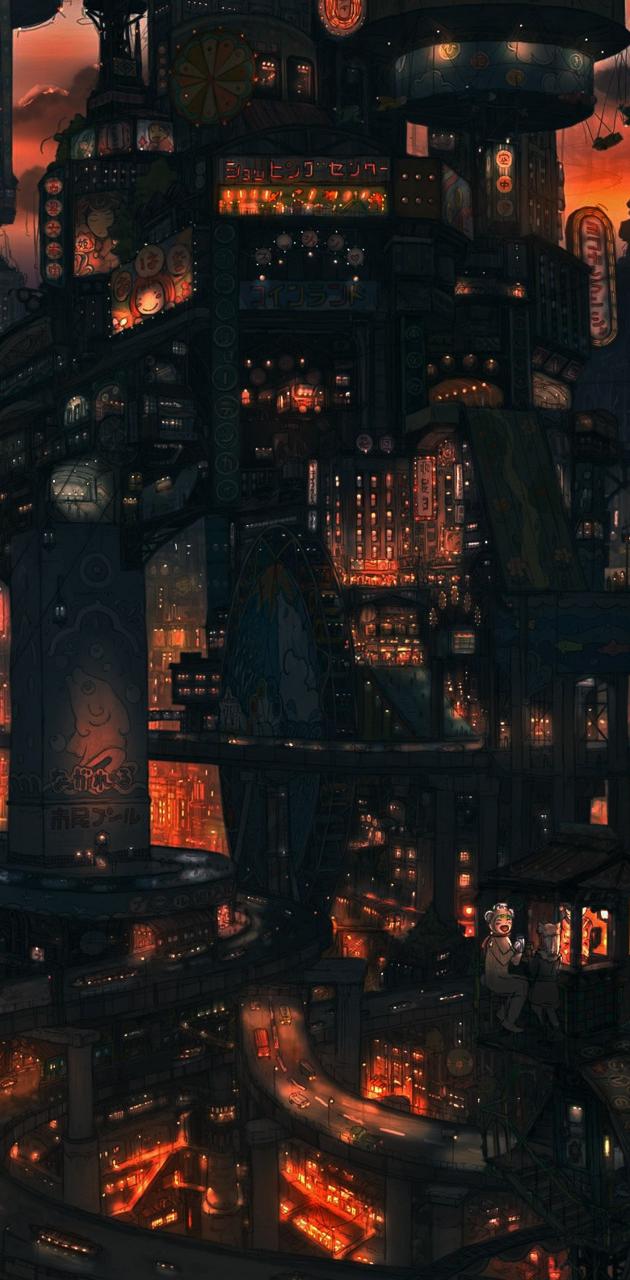 Steampunk City wallpaper