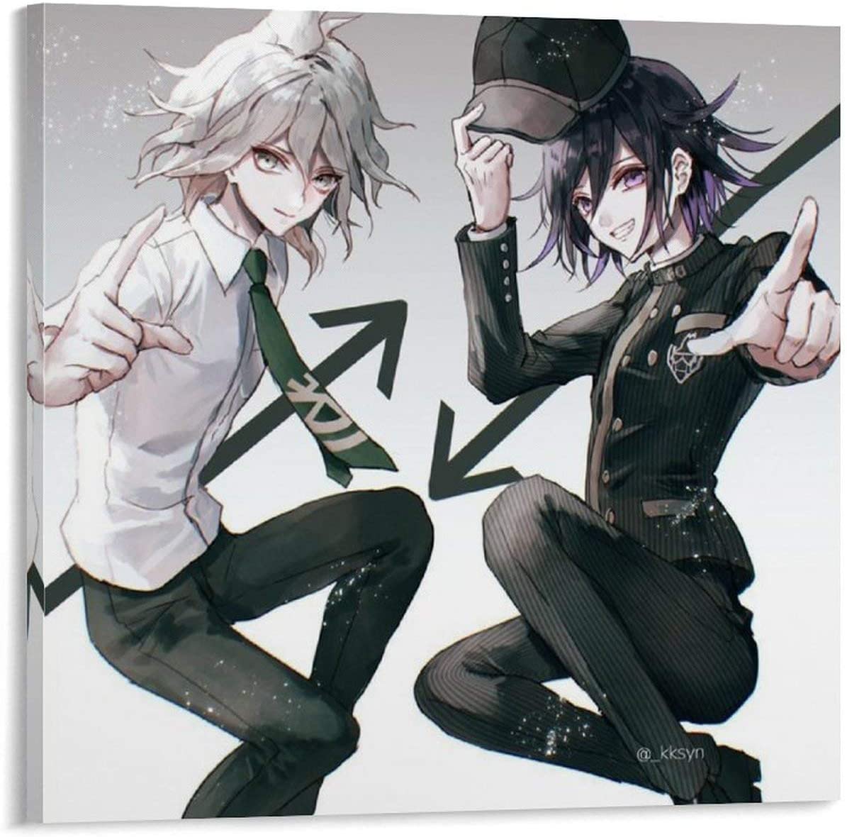 Anime Posters Danganronpa Nagito Komaeda and Kokichi Ouma Canvas Art Poster and Wall Art Picture Print Modern Family Bedroom Decor Posters 24x24inch(60x60cm): Posters & Prints
