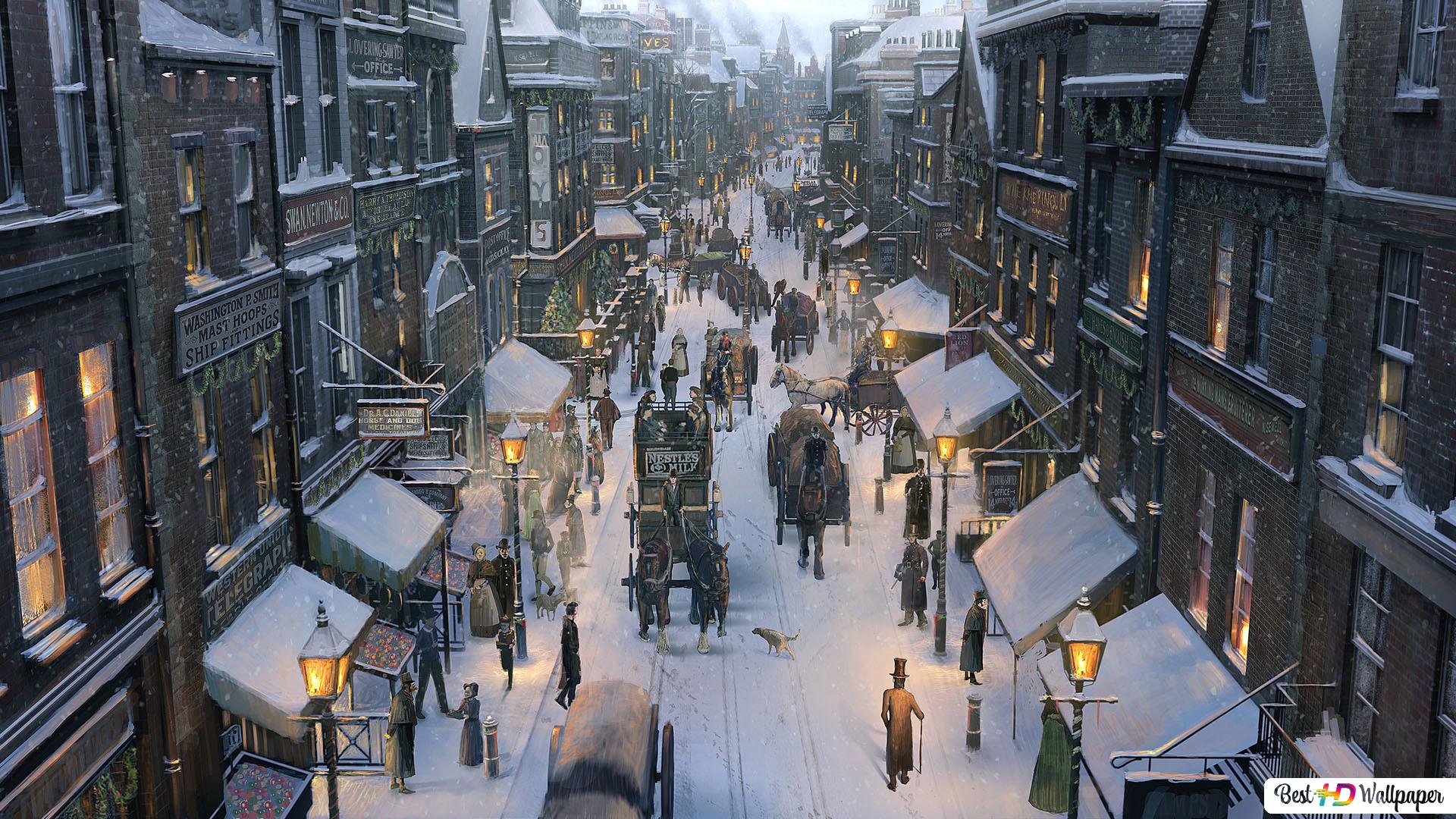 Winter City HD wallpaper download