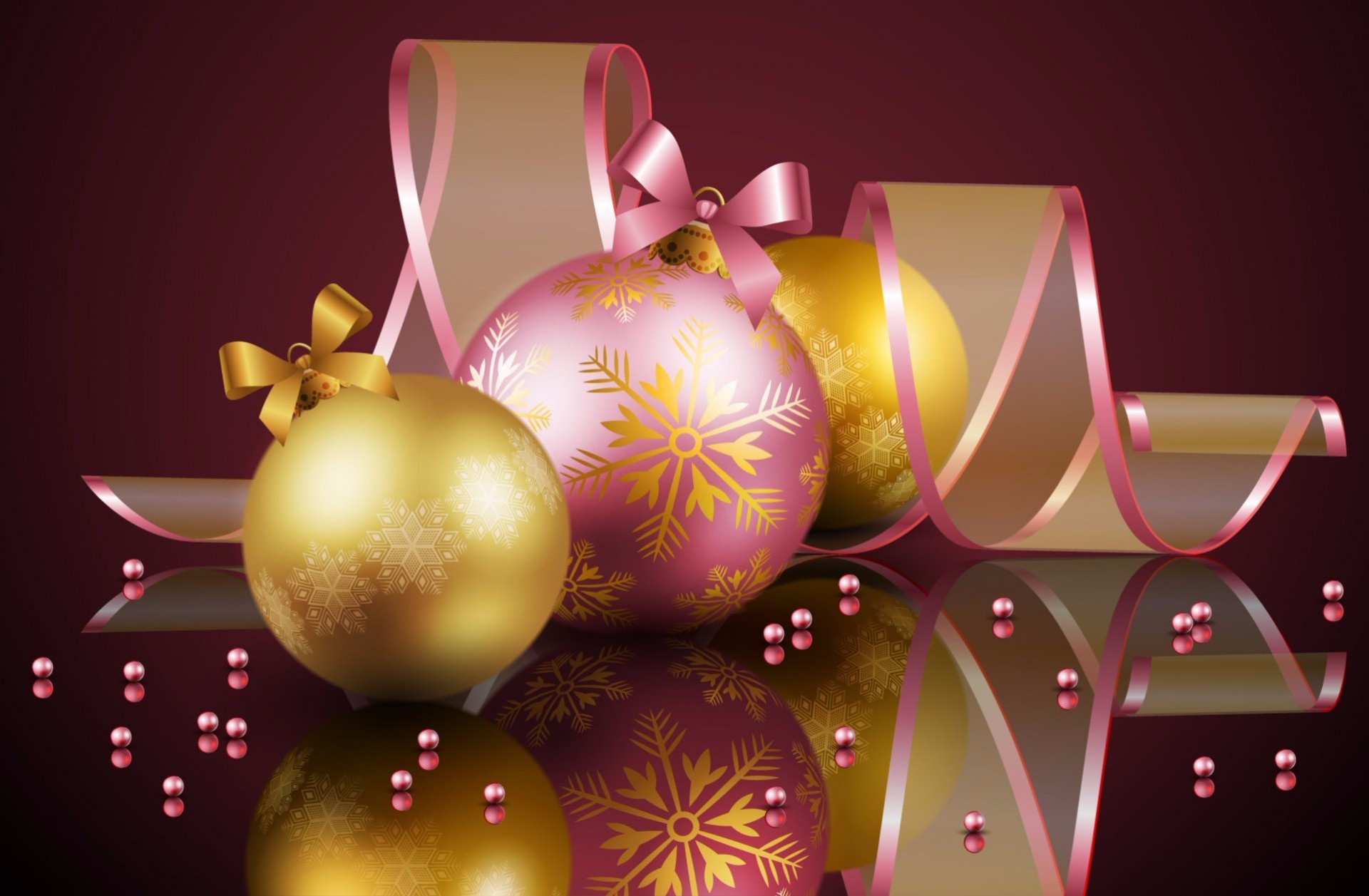 Christmas Ornaments HD Wallpaper