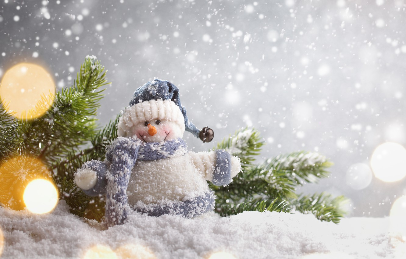 Wallpaper winter, snow, New Year, Christmas, snowman, Christmas, winter, snow, Merry Christmas, Xmas, snowman, decoration image for desktop, section новый год